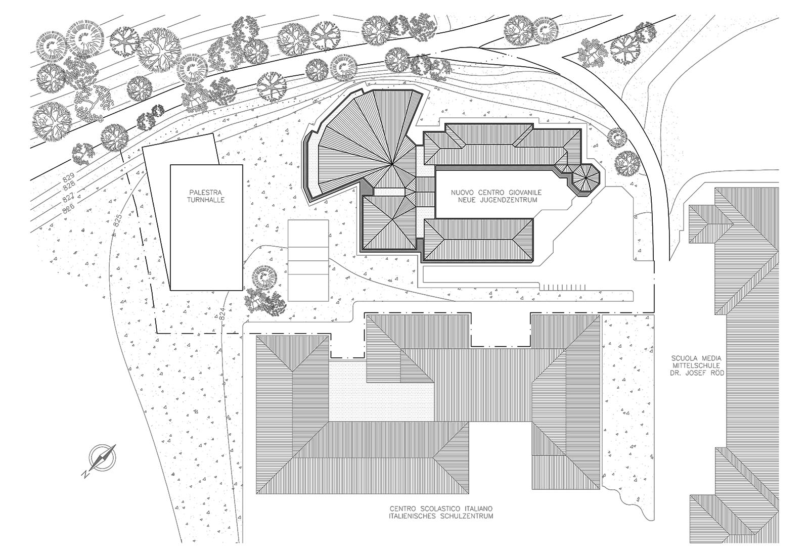 Youth center in Brunico - General plan