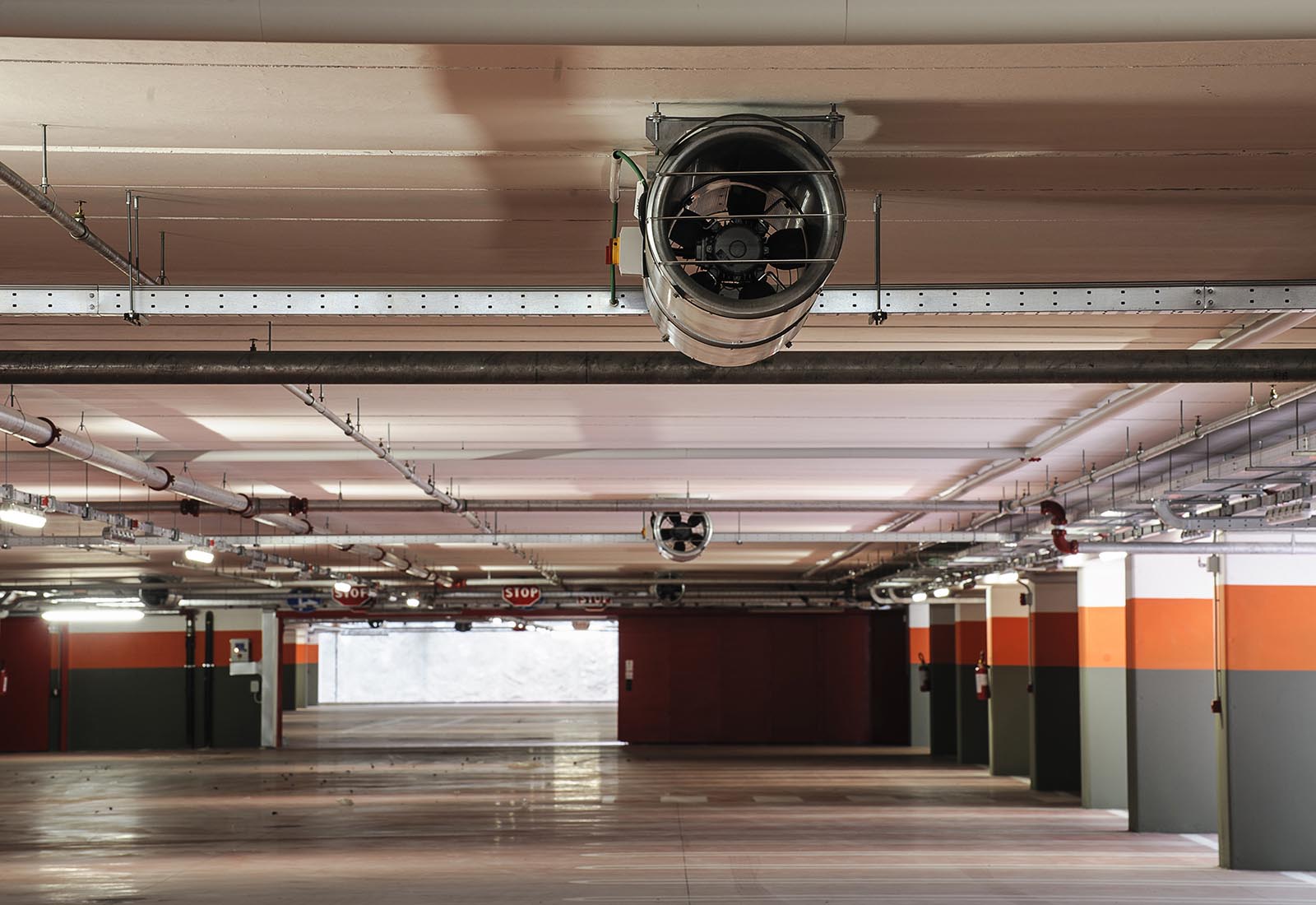 Underground garage in Adriano street Milan - View of the sector 3