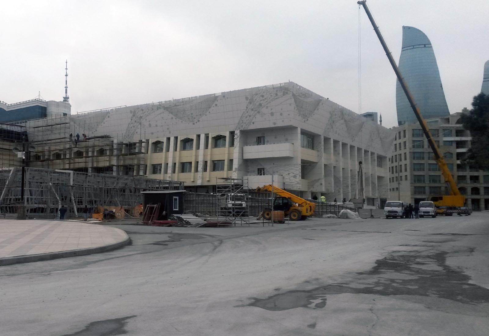 Baku sport hall - The construction of the facades