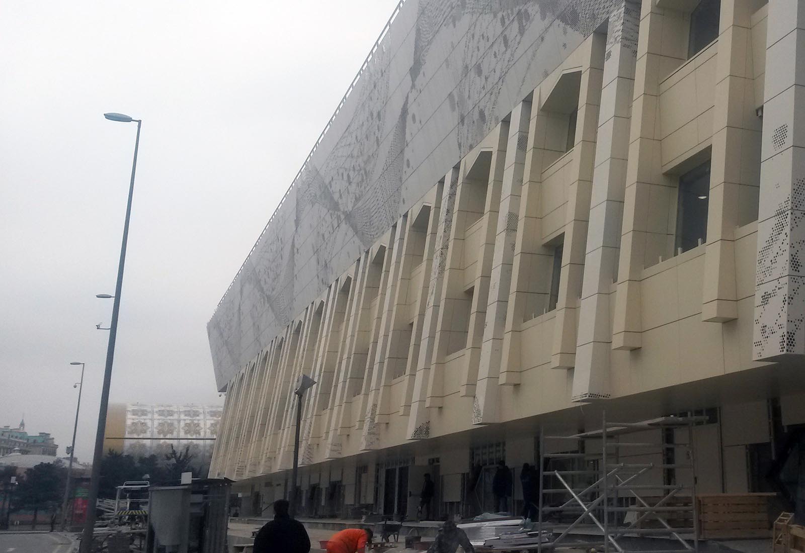 Baku sport hall - Detail of the west front