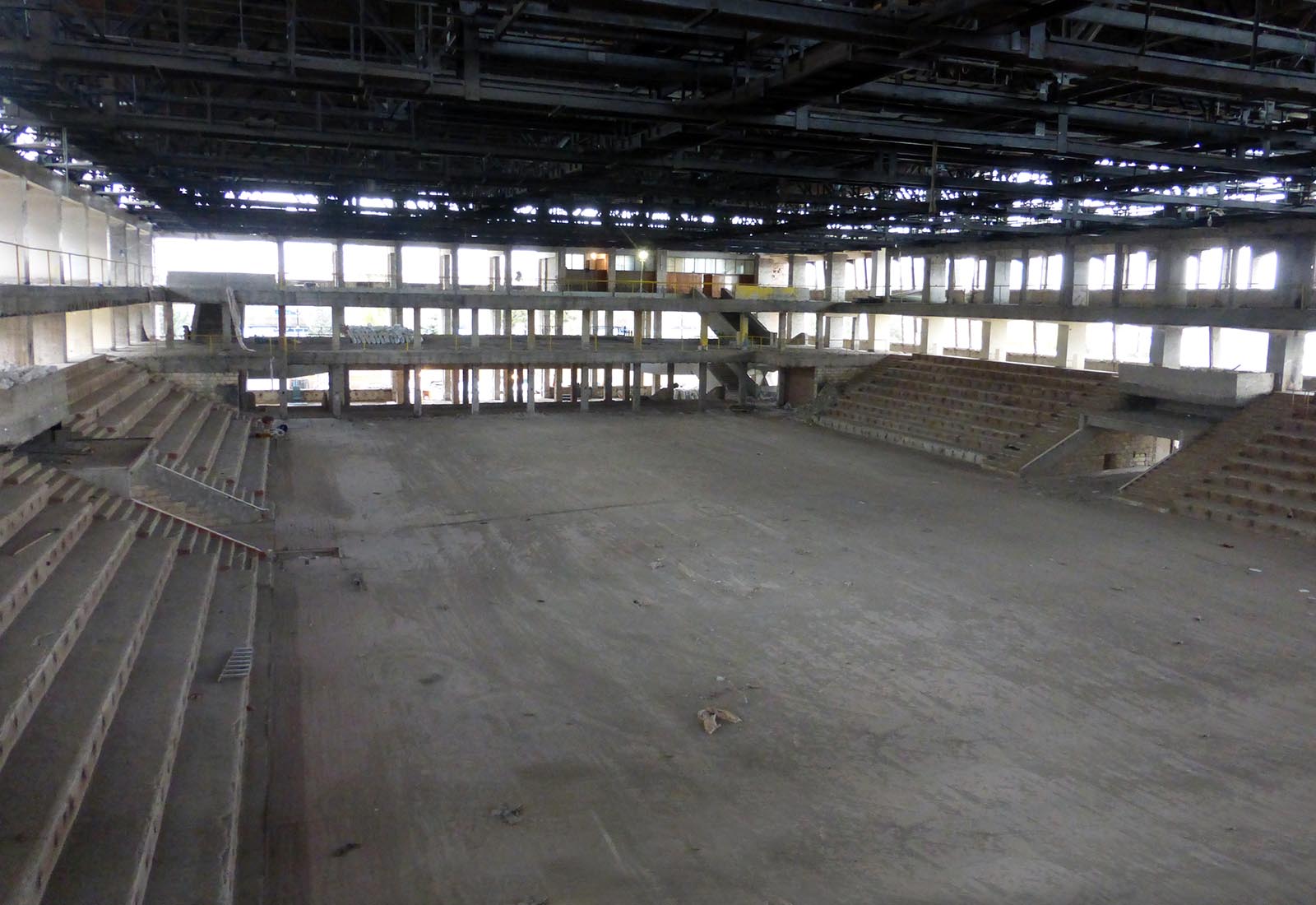 Baku sport hall - The play area after the demolitions