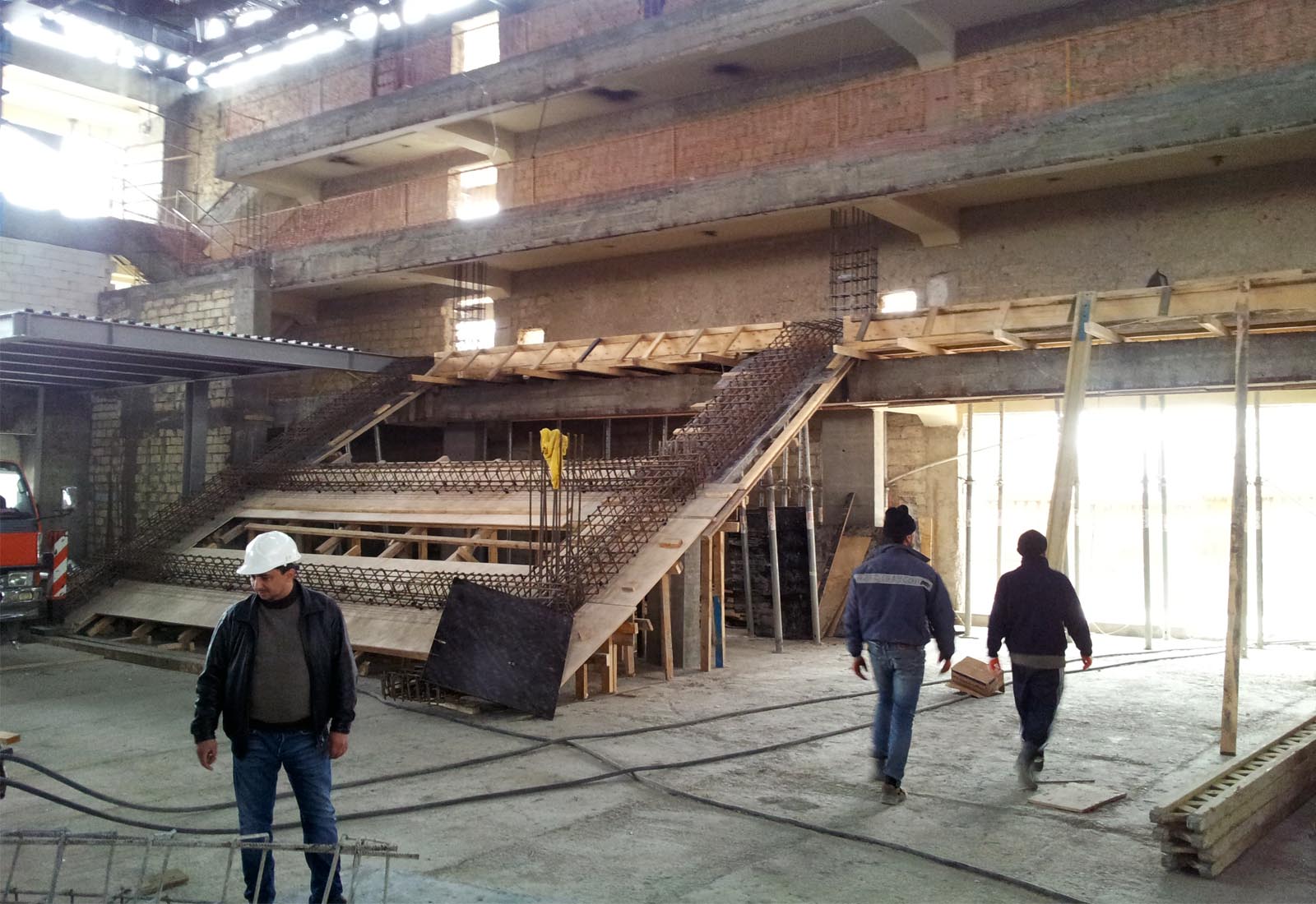 Baku sport hall - Costruzione della tribuna sud
