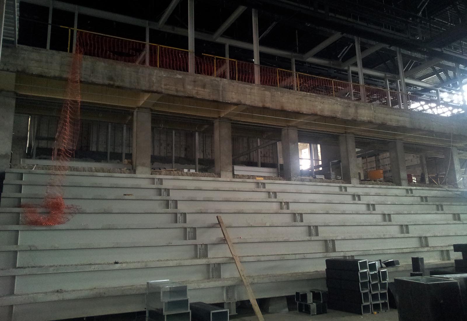Baku sport hall - Costruzione della tribuna nord