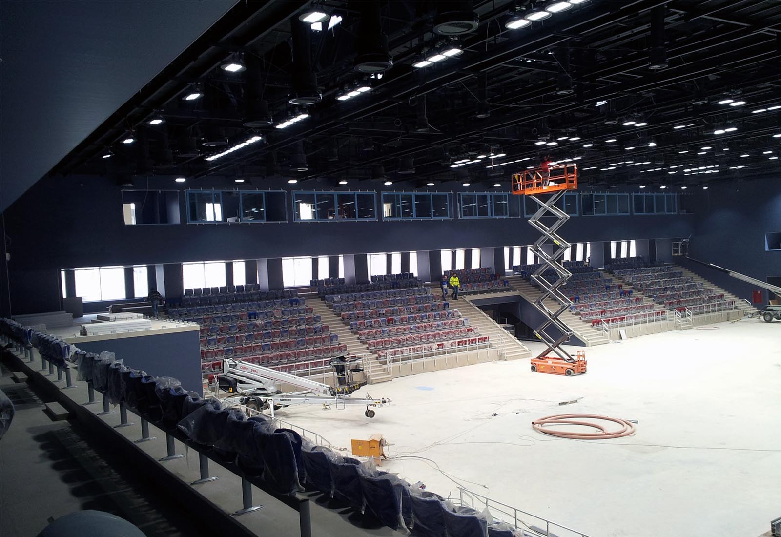 Baku sport hall - Il campo da gioco prima dell'allestimento finale