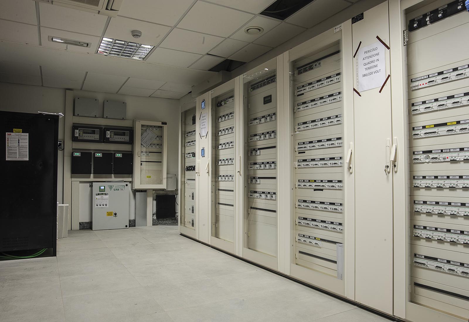 Underground garage in Adriano street Milan - The electrical panels room