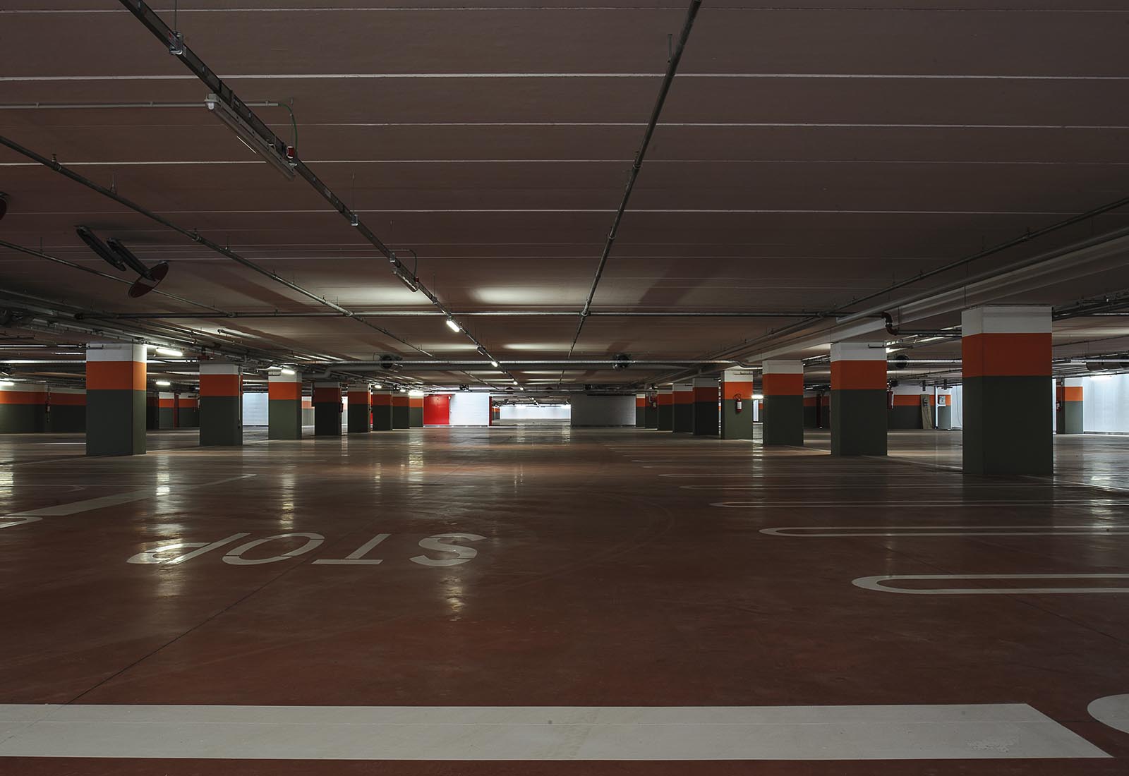 Underground garage in Adriano street Milan - View of the sector 3