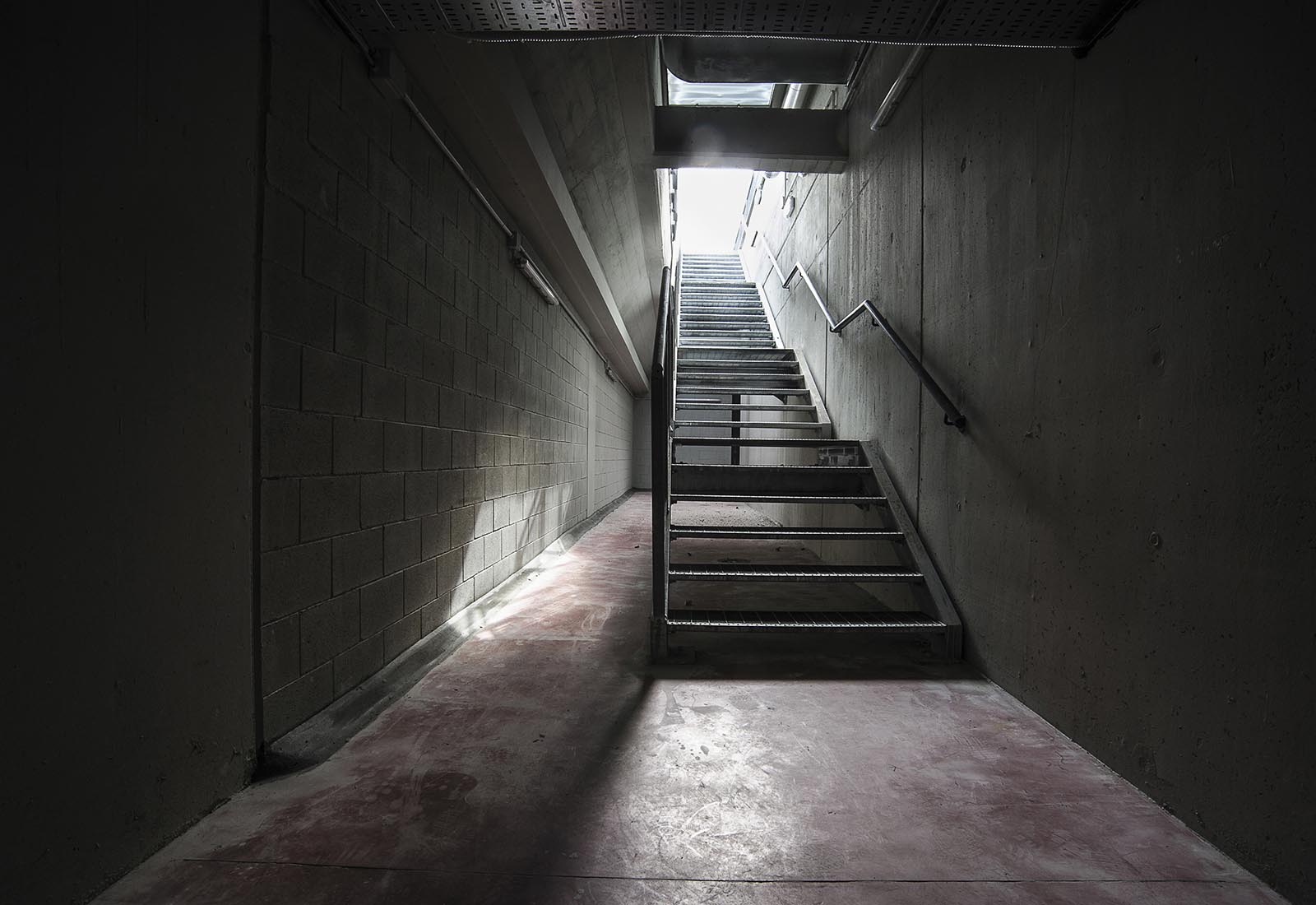Underground garage in Adriano street Milan - Security stairs