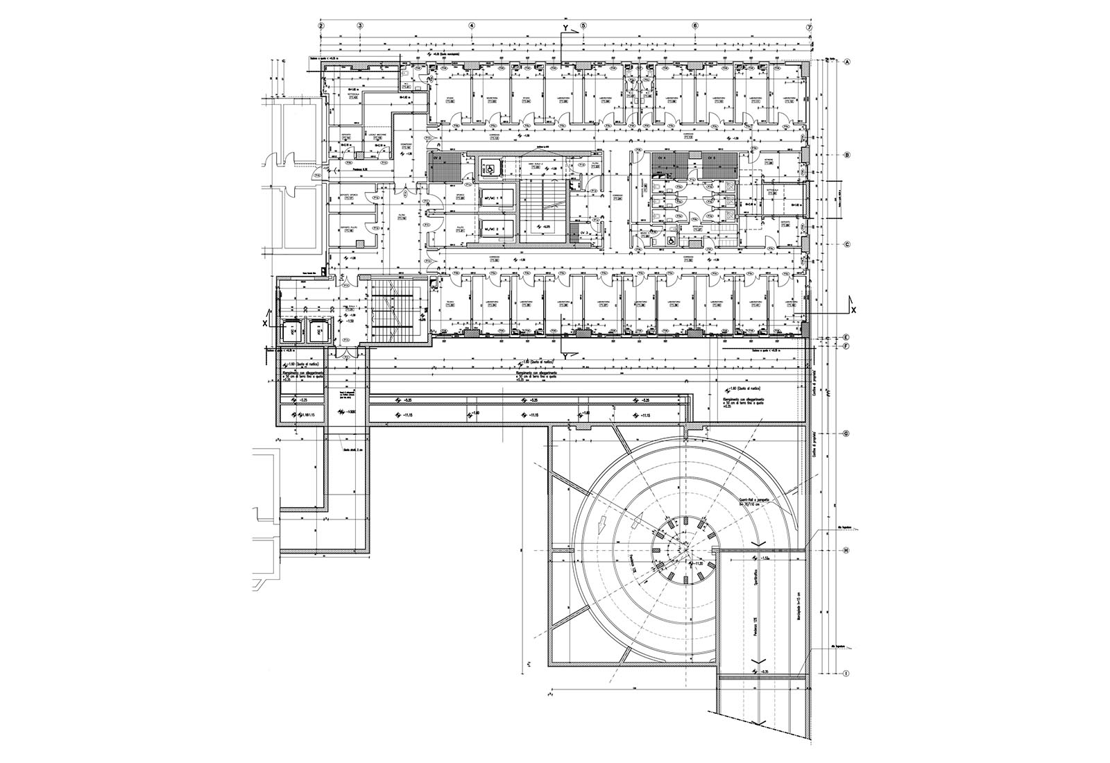 Besta hospital in Milan - Basement floor plan