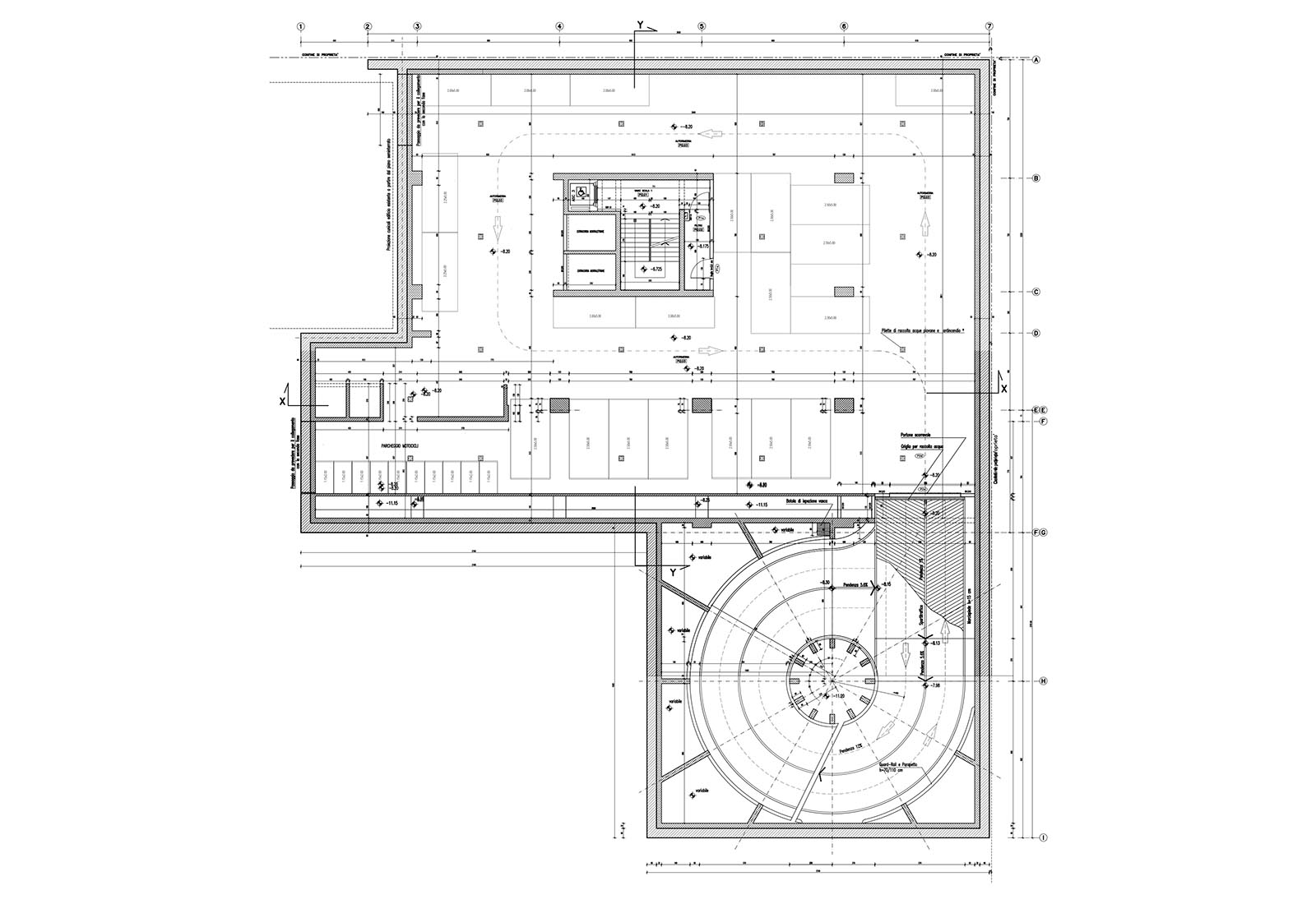 Besta hospital in Milan - 2nd floor underground plan
