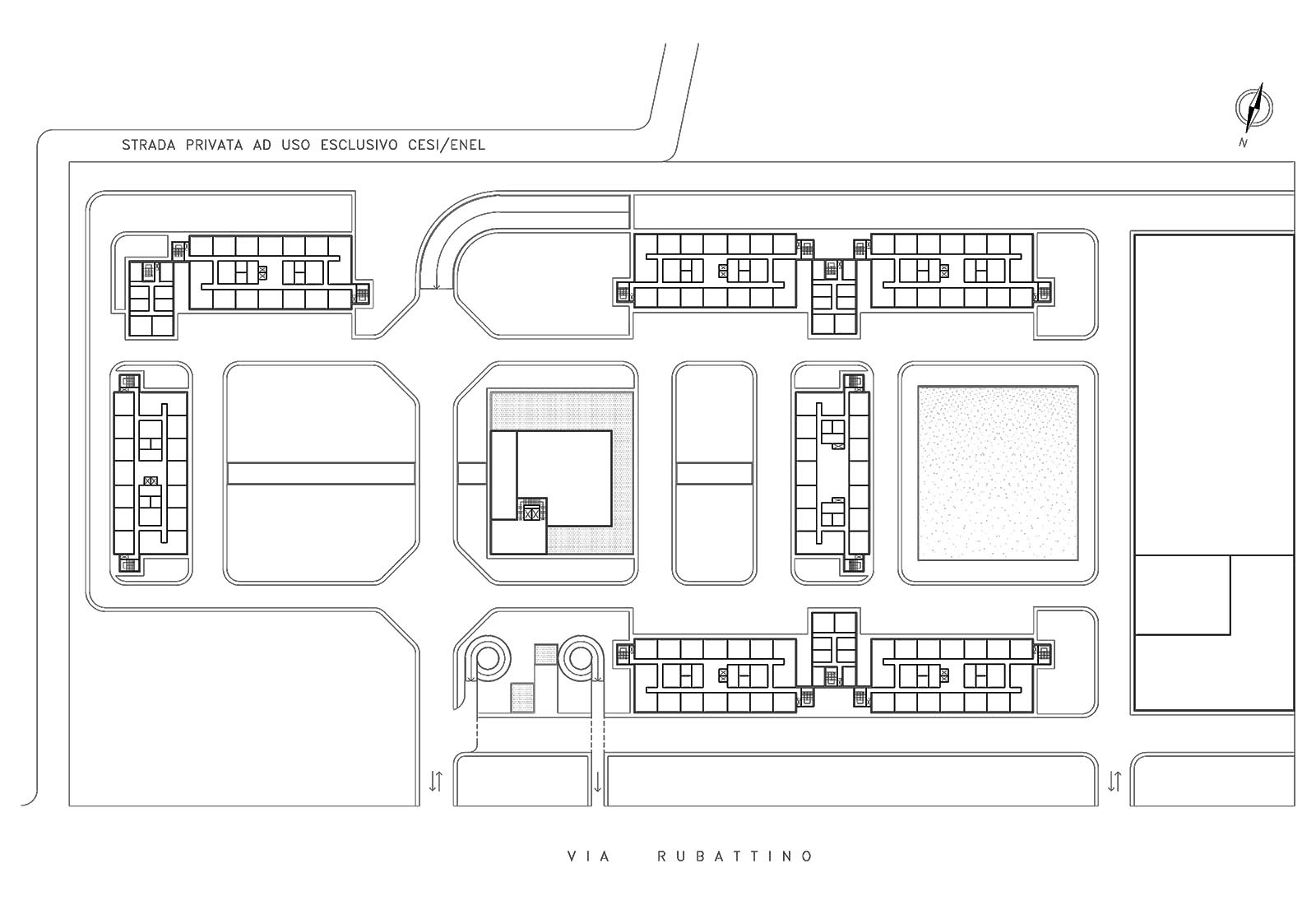 ENEL research center in Milan - Typical floor plan