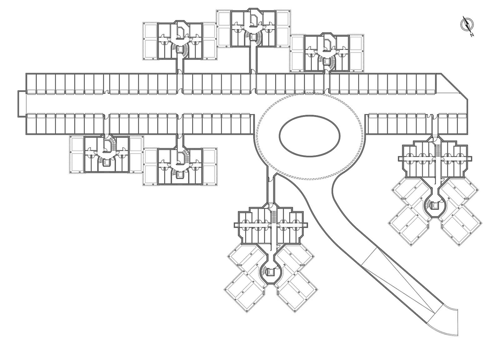 Residential ensemble in Macherio - Basement plan