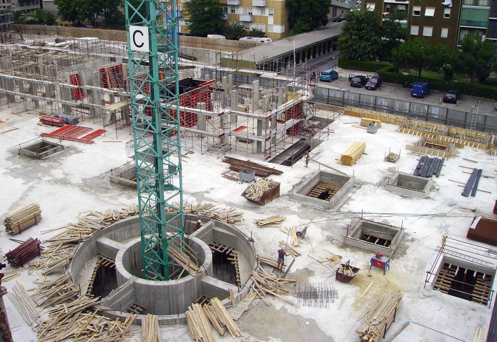 Residential ensemble Grazioli in Milan - First deck above ground