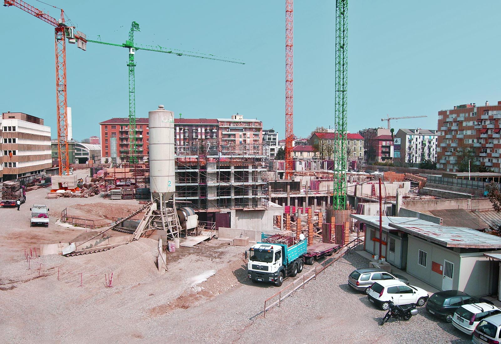 Residential ensemble Grazioli in Milan - The building site