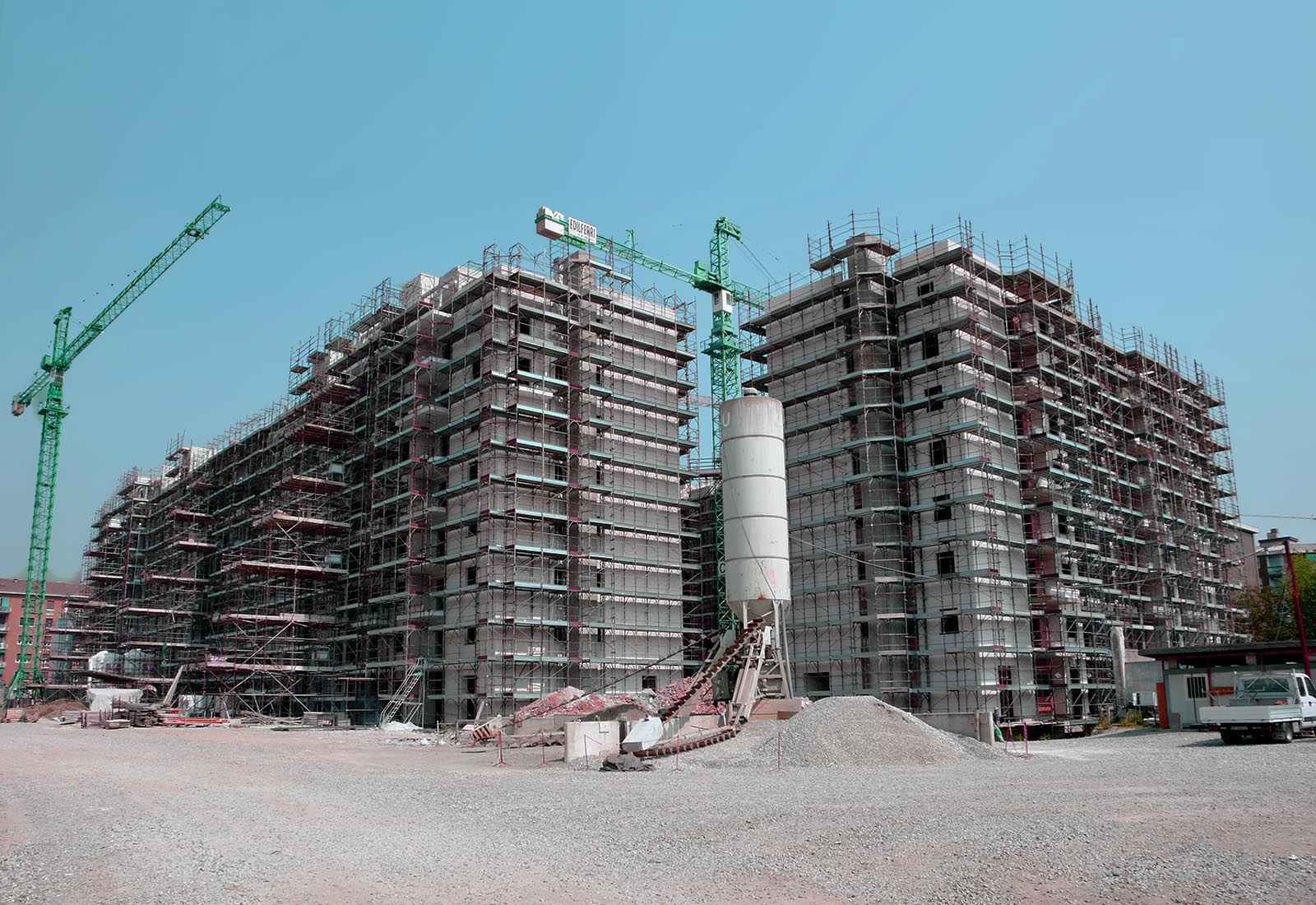 Residential ensemble Grazioli in Milan - The building site