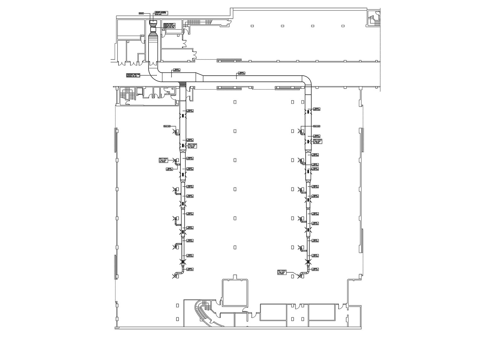 Underground garage in vigili del fuoco square Milan - Air extraction system