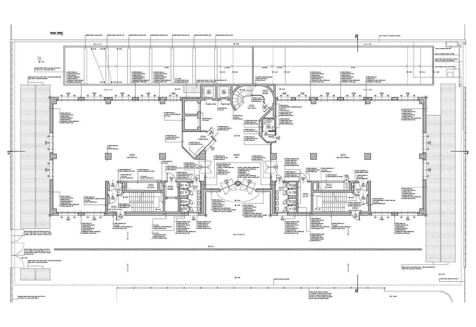 Edificio 22 Politecnico di Milano - Pianta piano terra