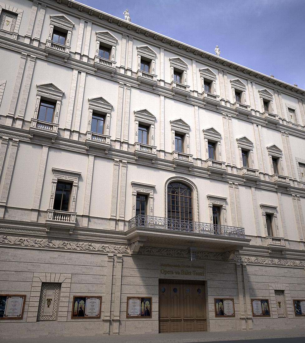 Baku Opera and Ballet Theatre - Vista da nord