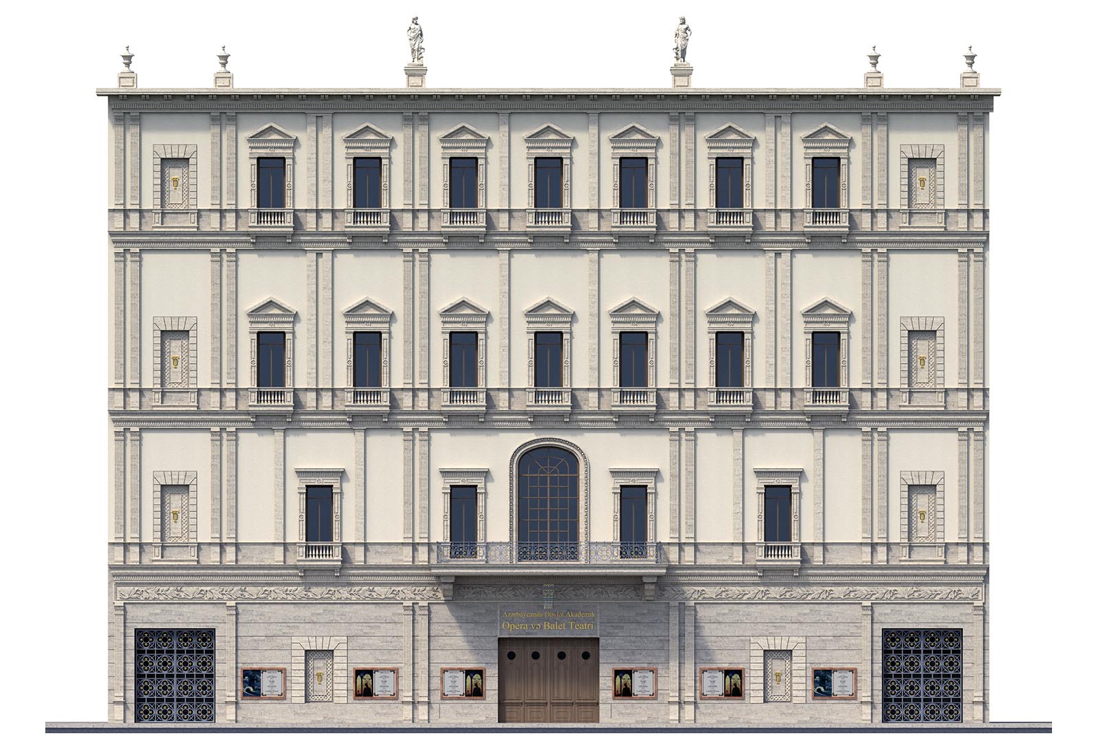 Baku Opera and Ballet Theatre - North elevation