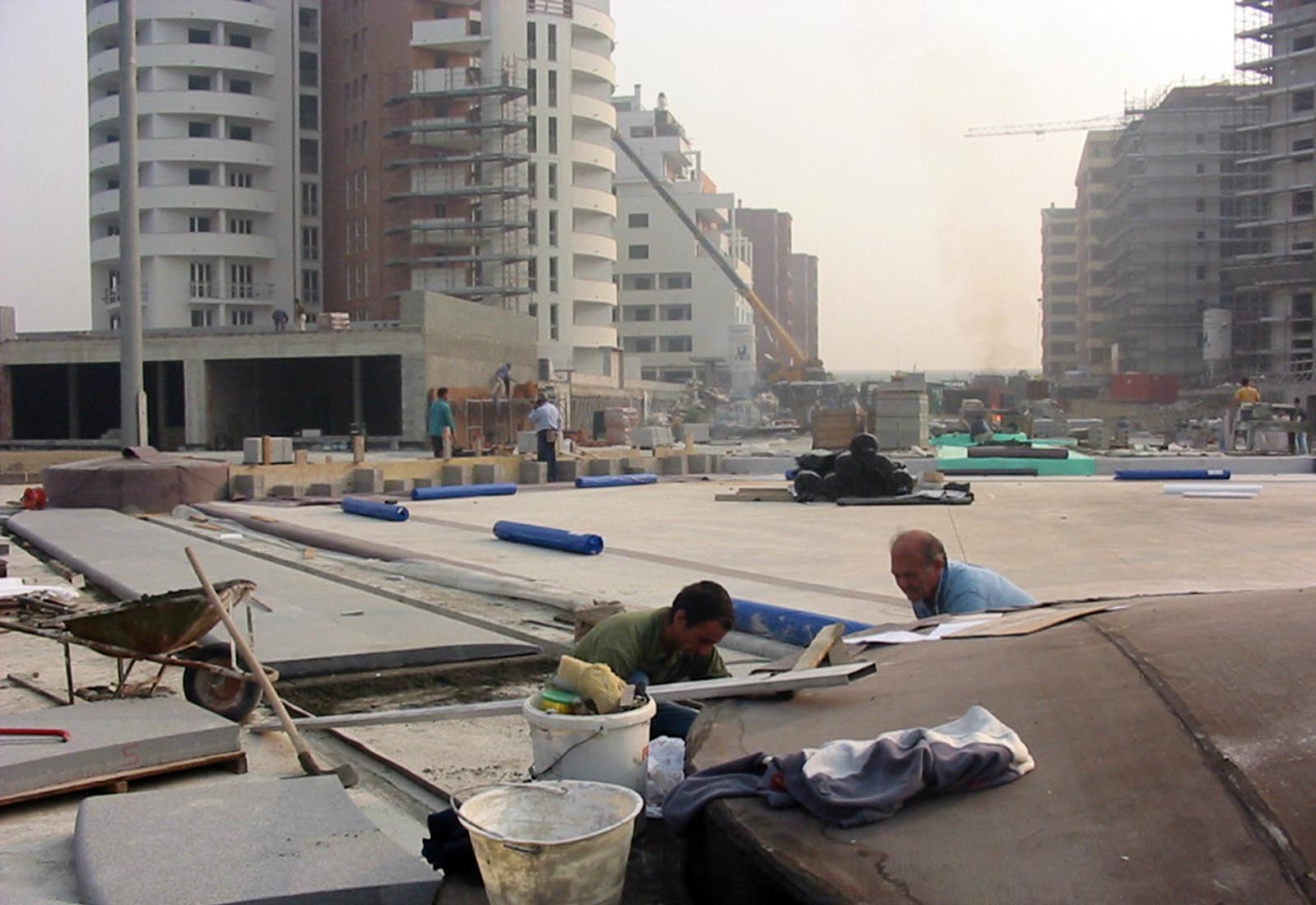 Piazza Vigili del fuoco - Il cantiere della fontana