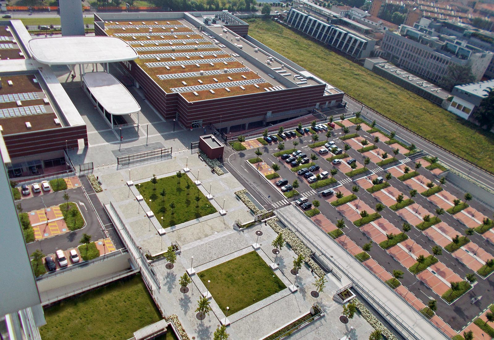 Square and parking lots in Adriano area Milan - View