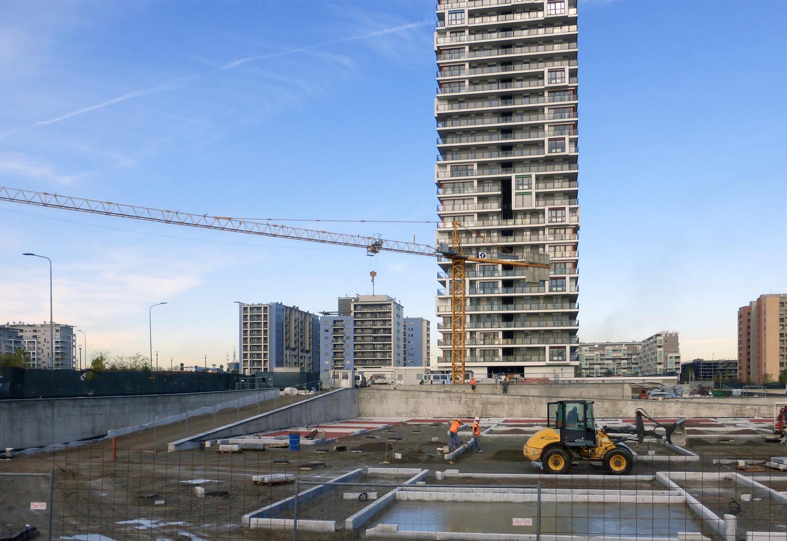 Piazza e parcheggio Adriano - Il cantiere del parcheggio