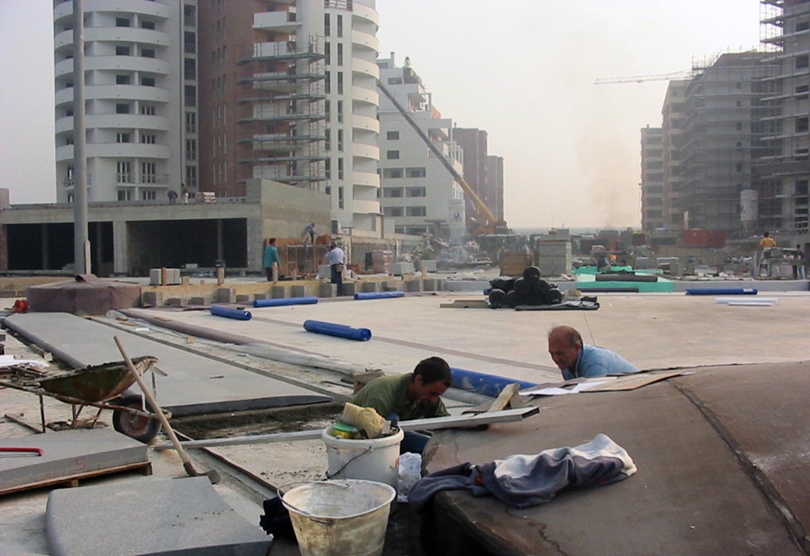 Underground garage in vigili del fuoco square Milan - View of the building site