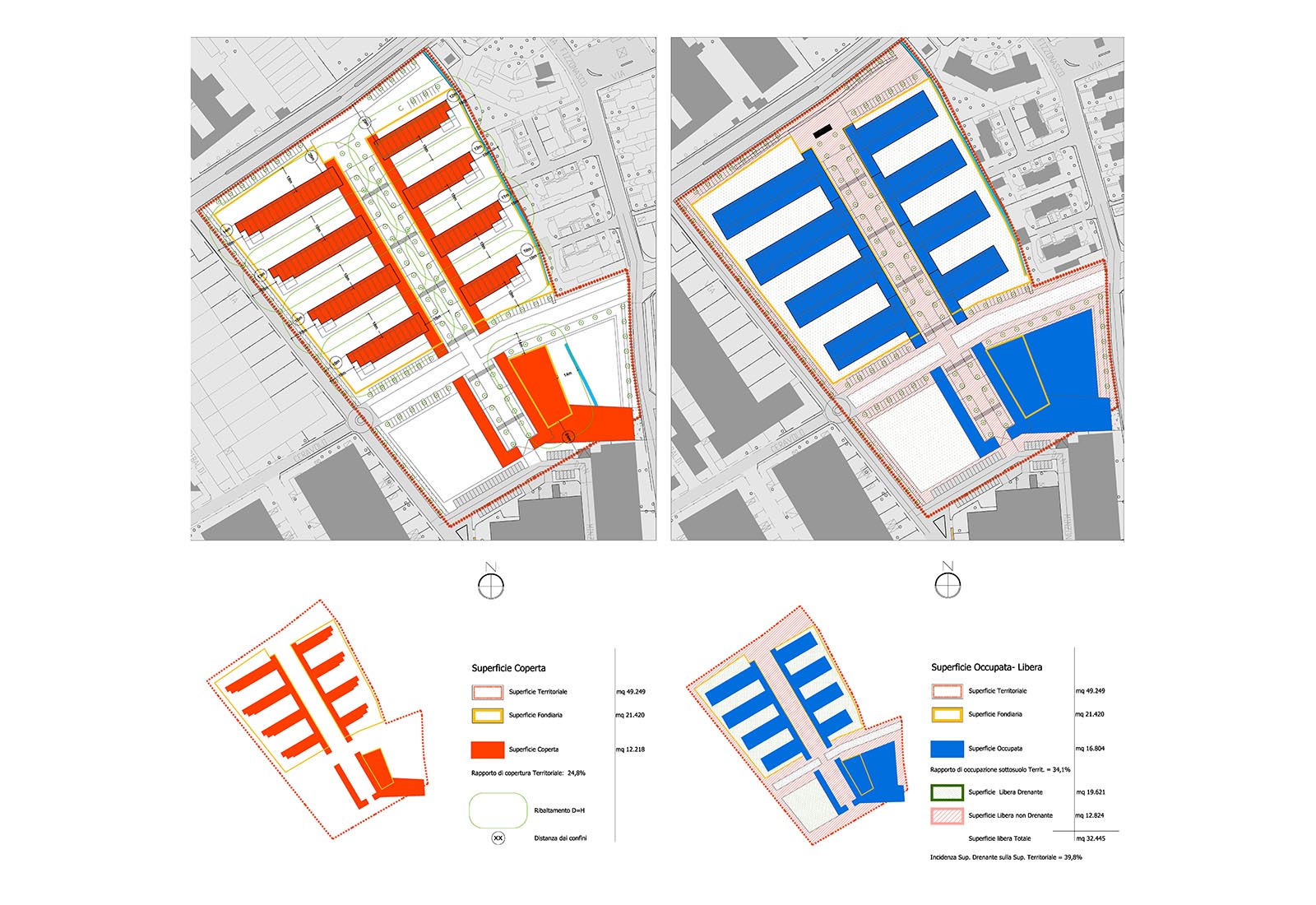 Residential buildings Fizzonasco - Available surfaces