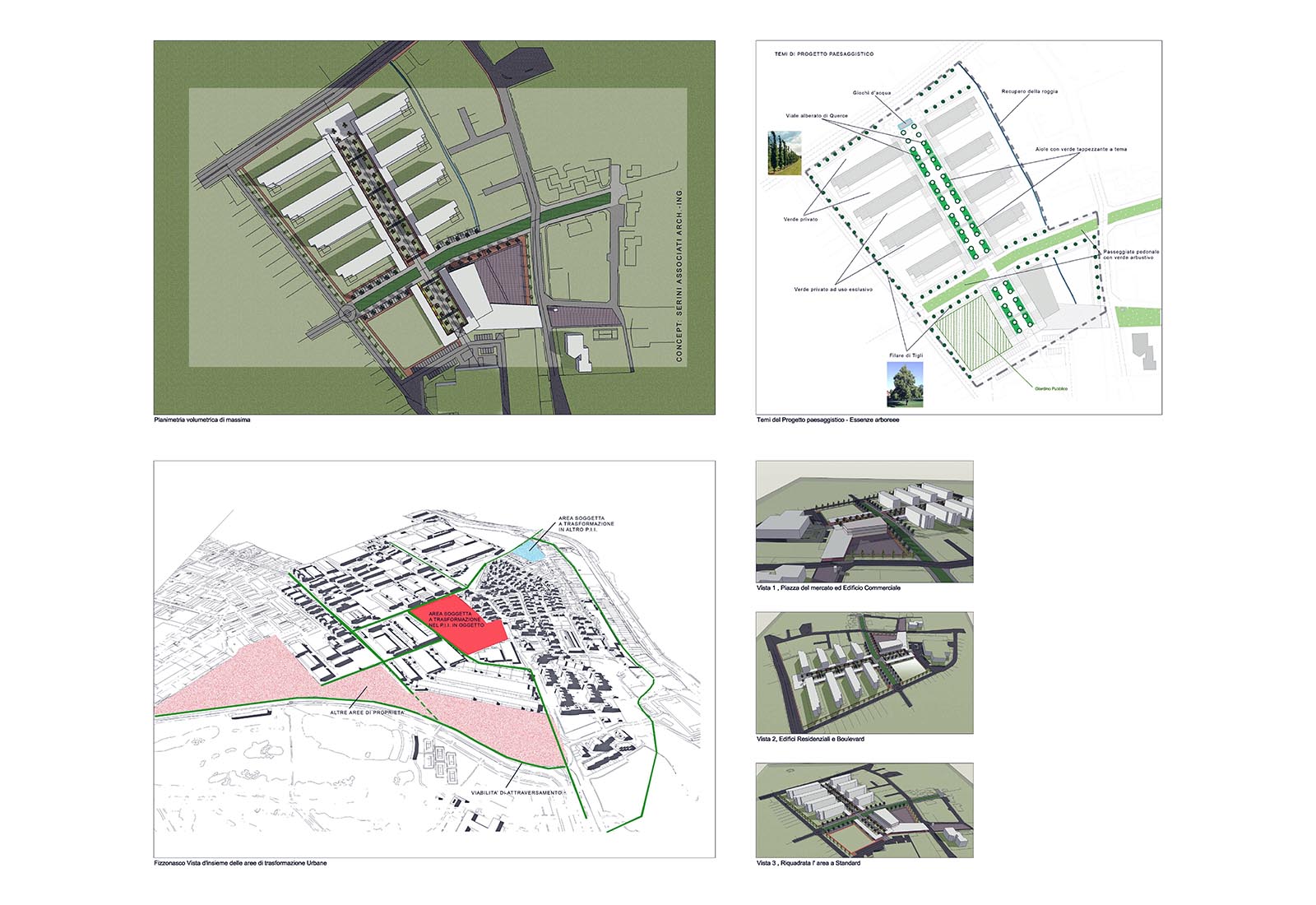 Residential buildings Fizzonasco - Volumetric model of the district