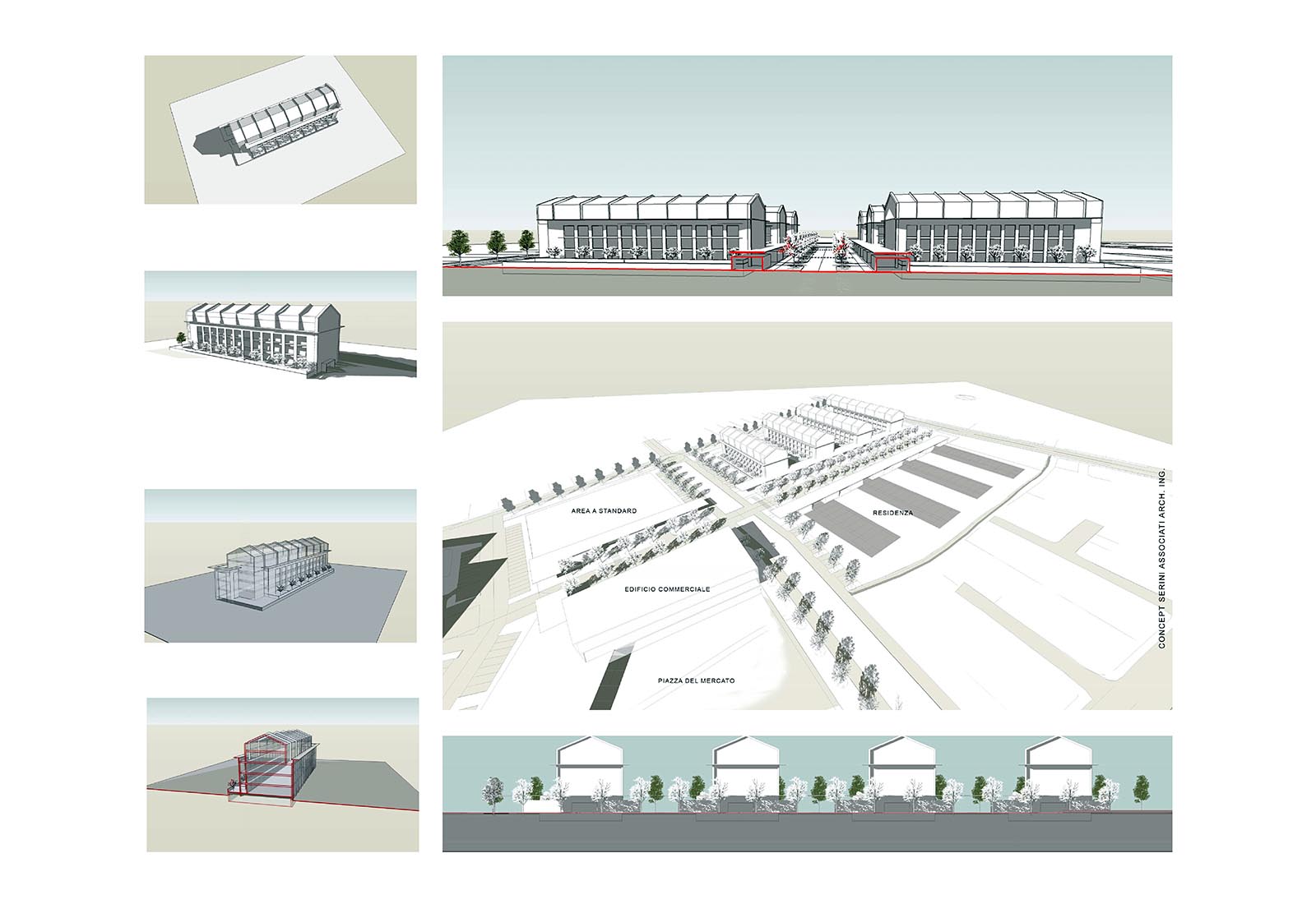 Residential buildings Fizzonasco - Volumetric model of the type building