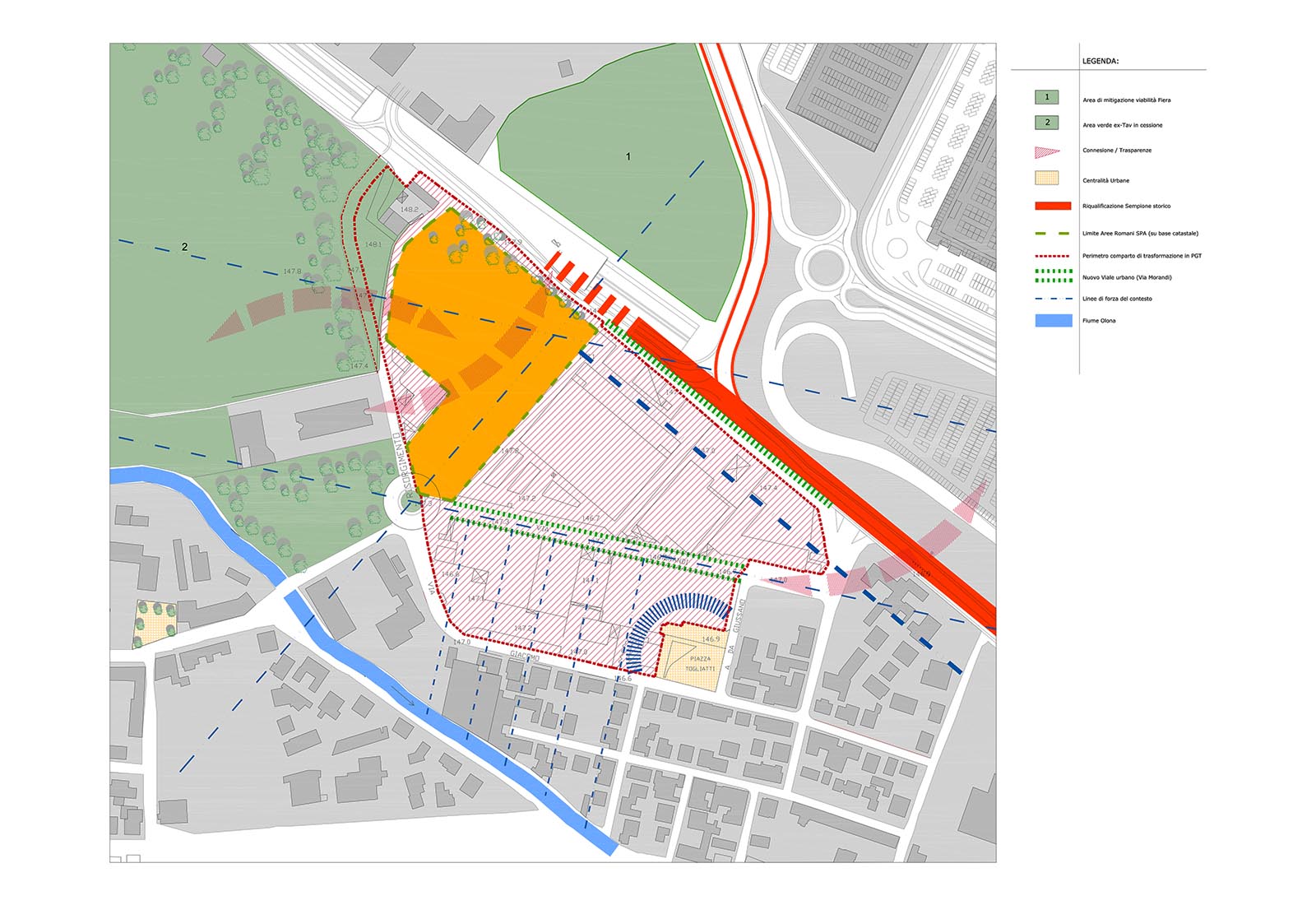 Area Romani a Pero - Analisi dei temi urbani