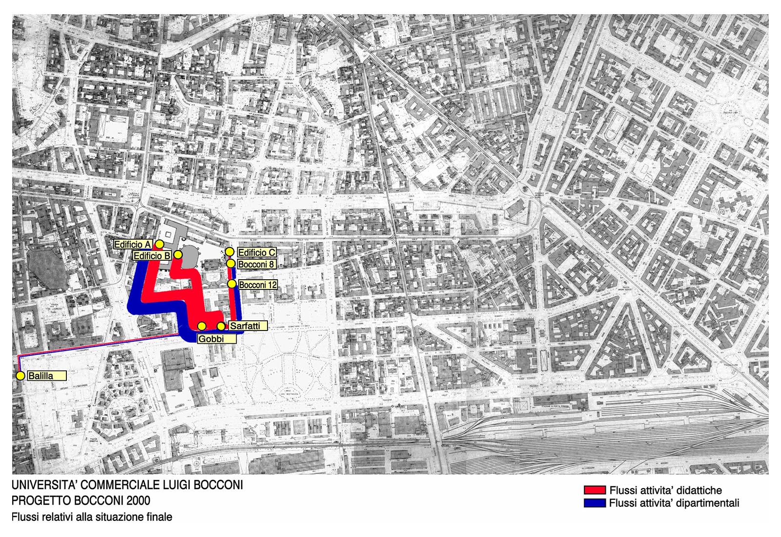 Bocconi university expansion impact - Flow analysis - next situation