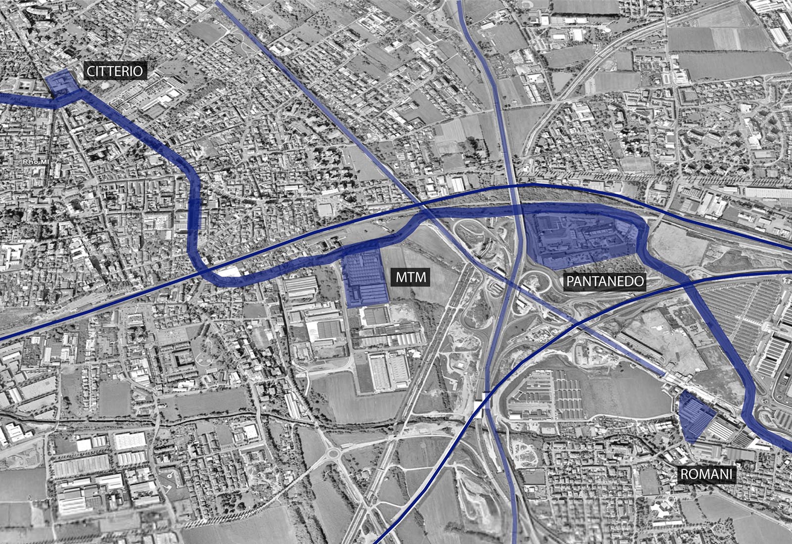 Pantanedo Cerchiate district - Urban plans on the Sempione axis