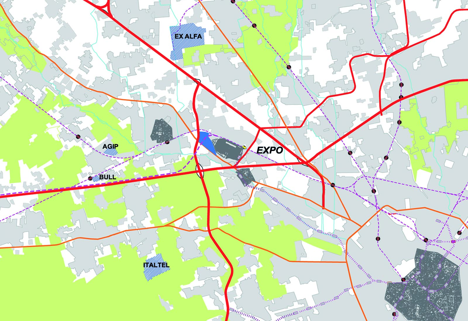 Pantanedo Cerchiate district - The metropolitan context