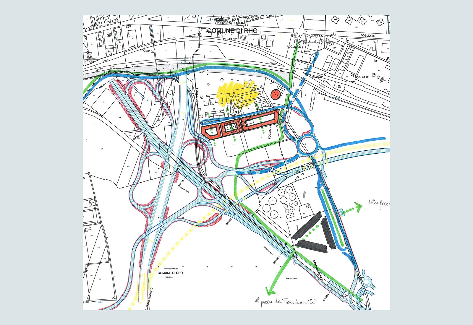 Pantanedo Cerchiate district - The Pantanedo Cerchiate general plan