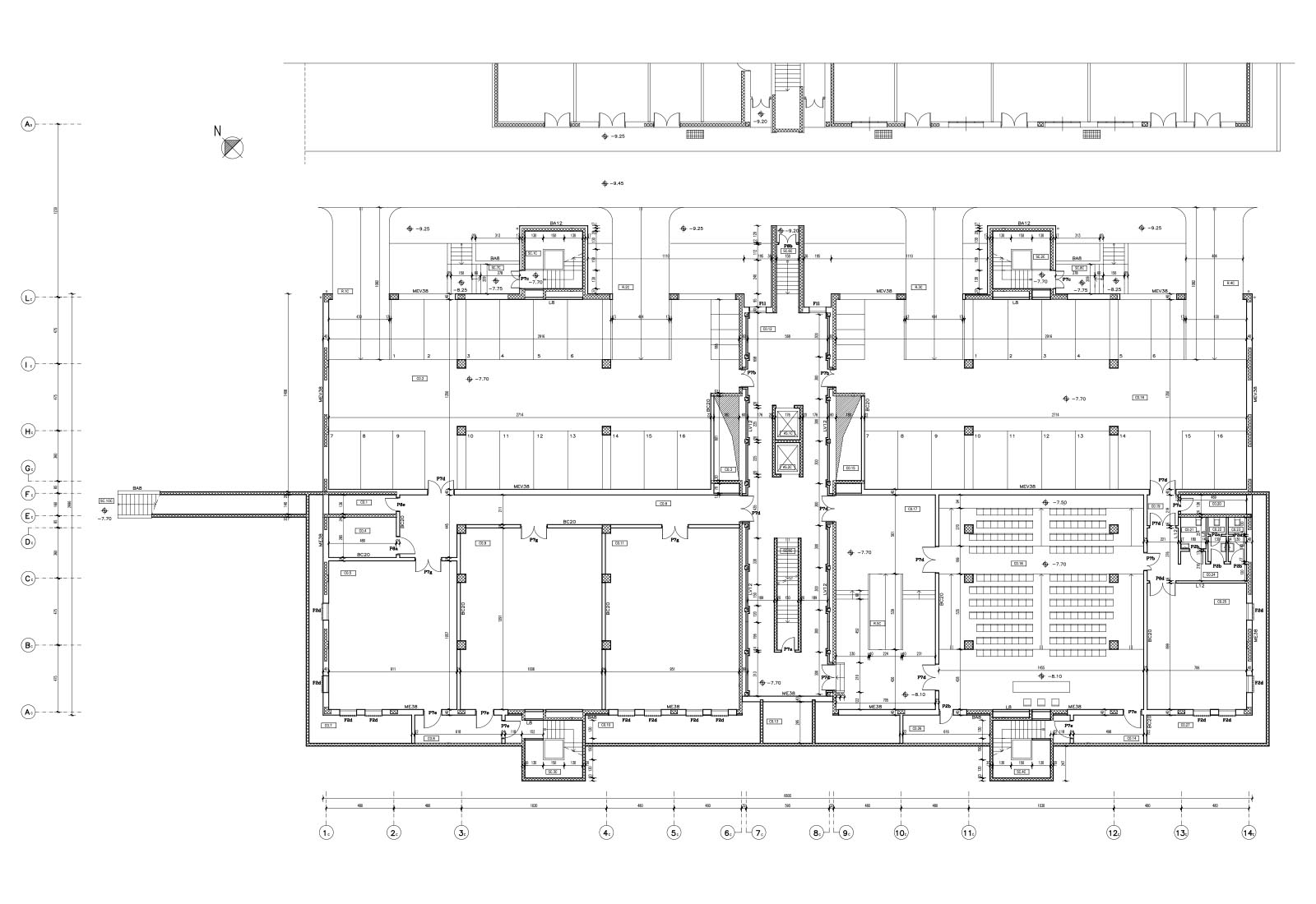 Faculty of Veterinary in Camerino - Basement plan building C