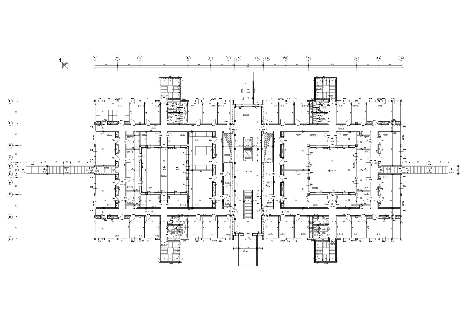 Faculty of Veterinary in Camerino - First floor plan building C