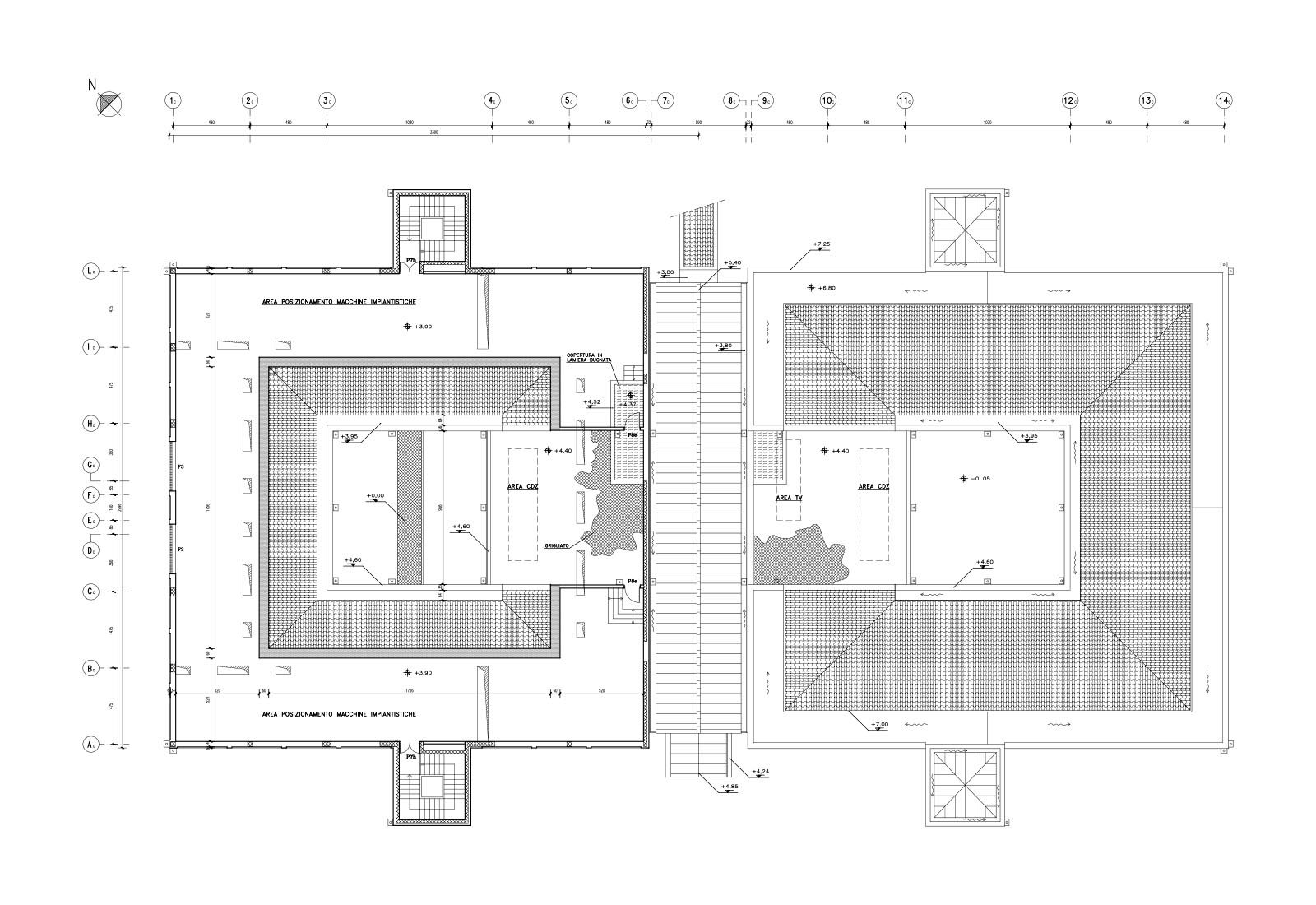 Faculty of Veterinary in Camerino - Attic floor plan corpo C