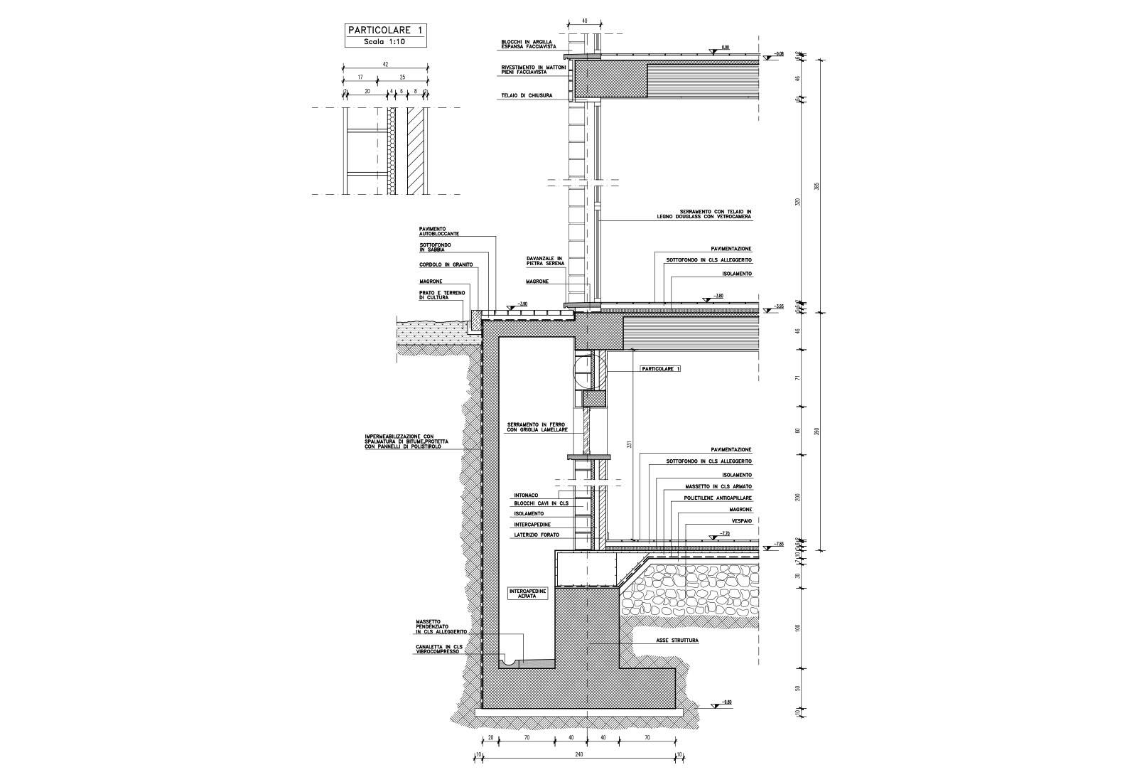 Faculty of Veterinary in Camerino - Detail section building C