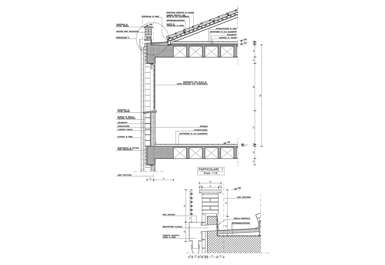 Faculty of Veterinary in Camerino - Detail section building C