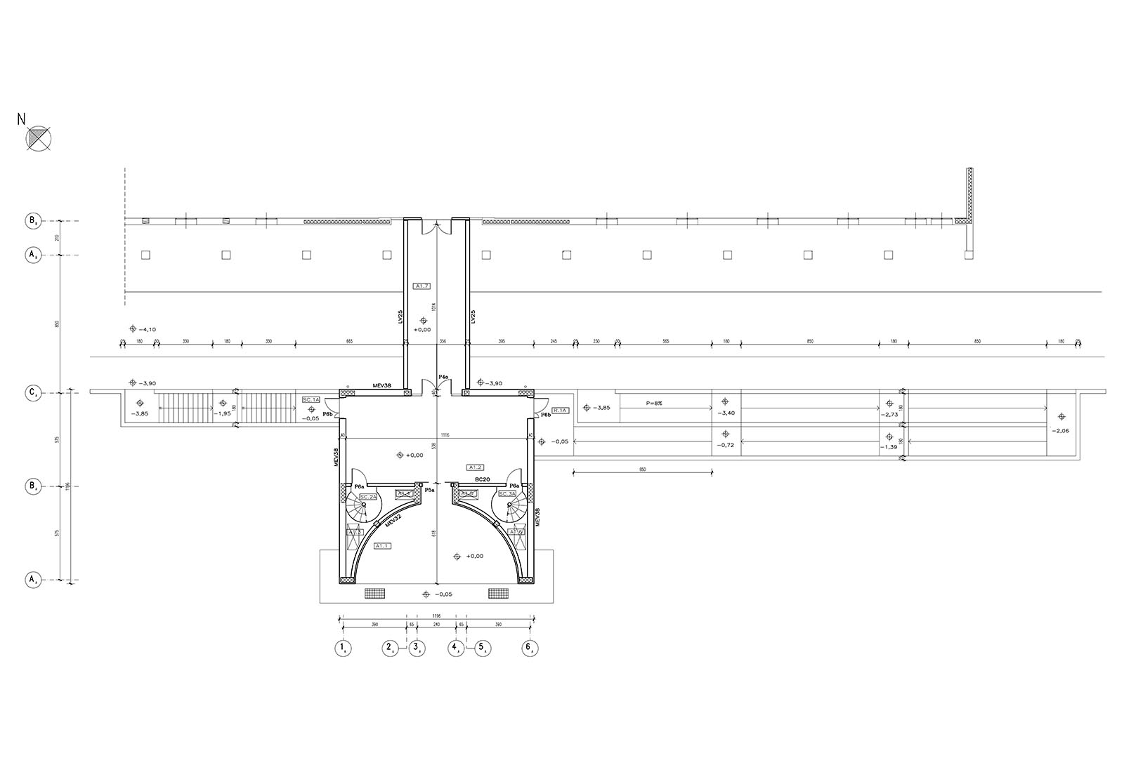 Faculty of Veterinary in Camerino - Ground floor plan building A