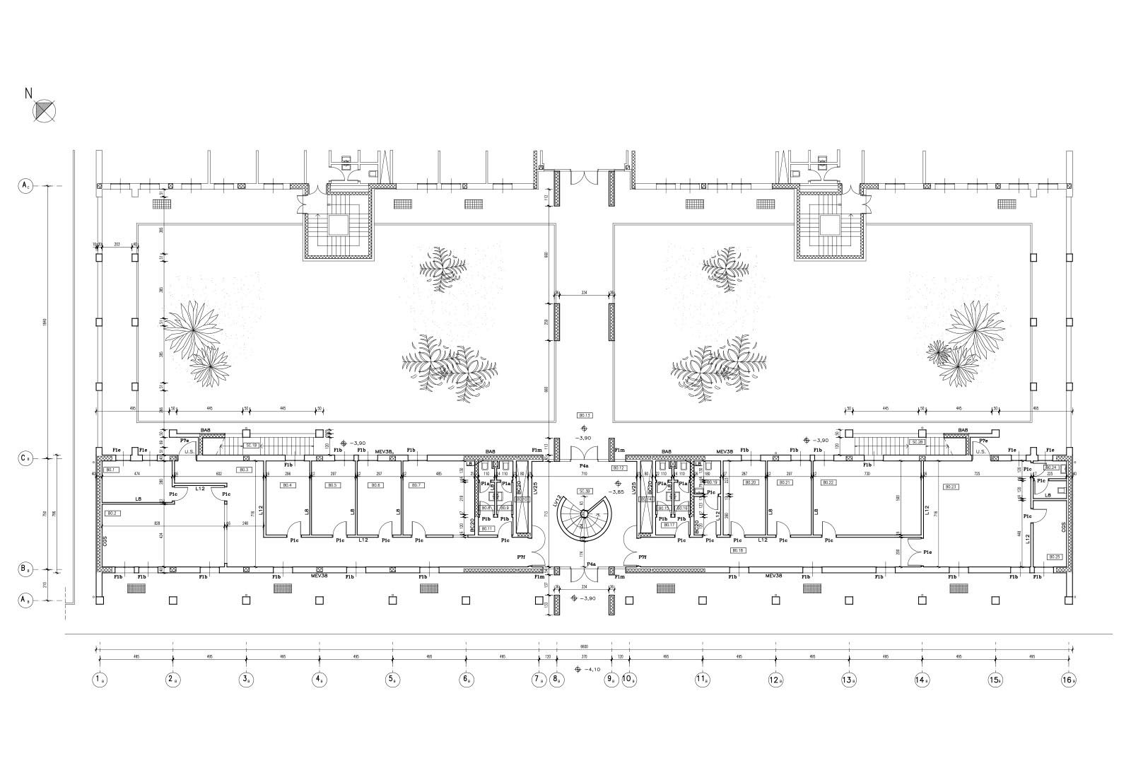 Faculty of Veterinary in Camerino - Ground floor plan building B