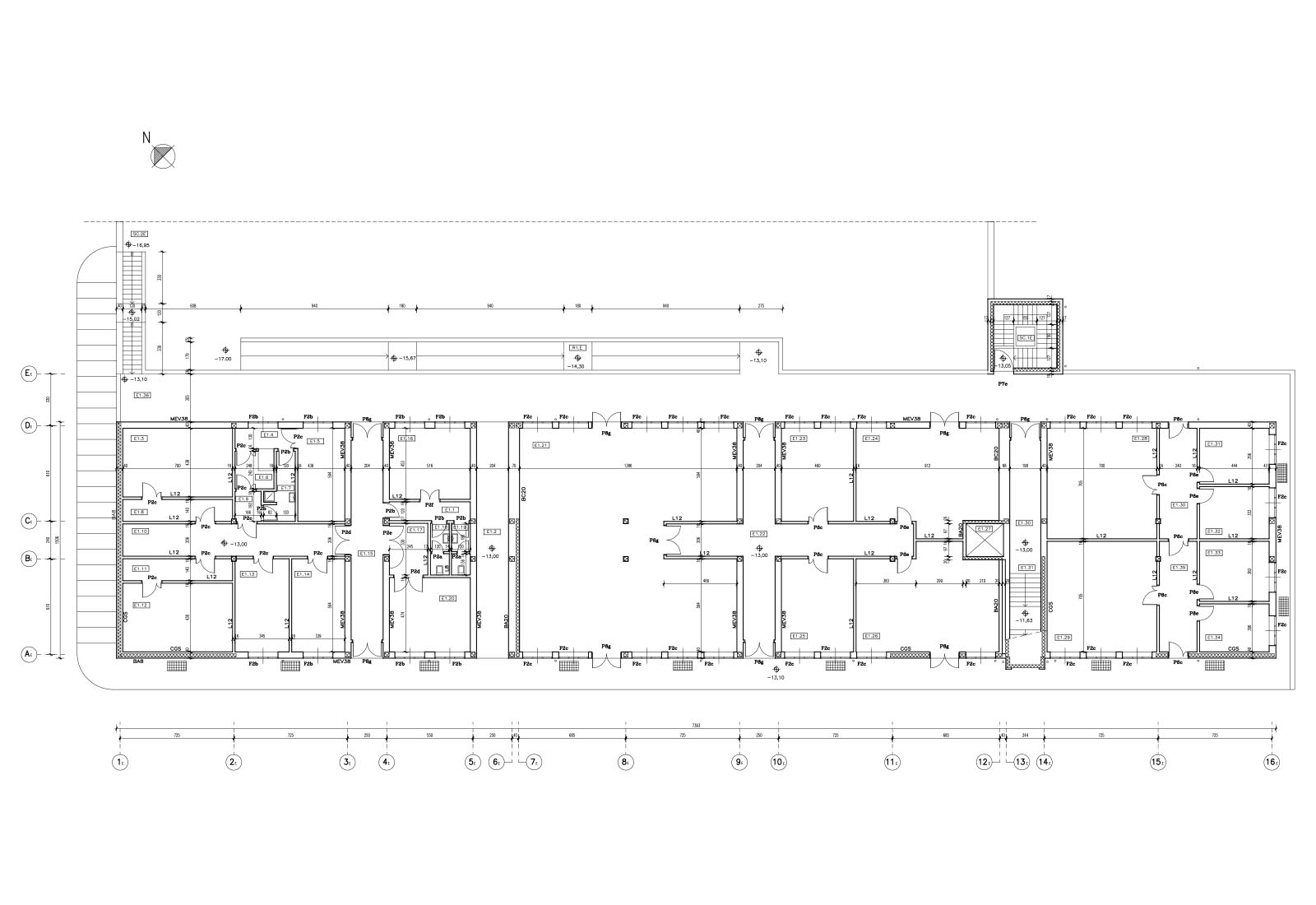 Faculty of Veterinary in Camerino - Ground floor plan building E