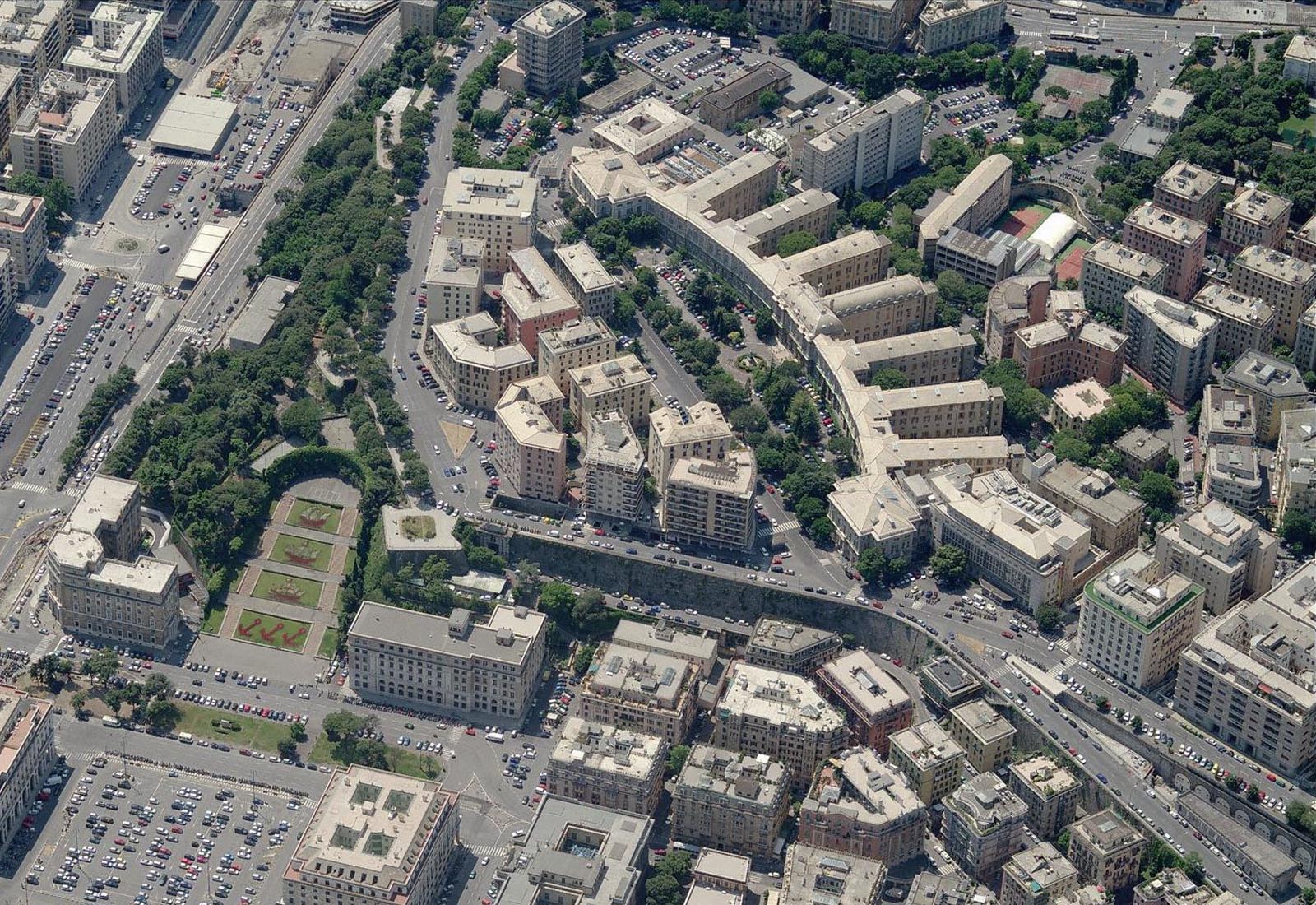 Galliera hospital NEP building Genoa - Aerial view