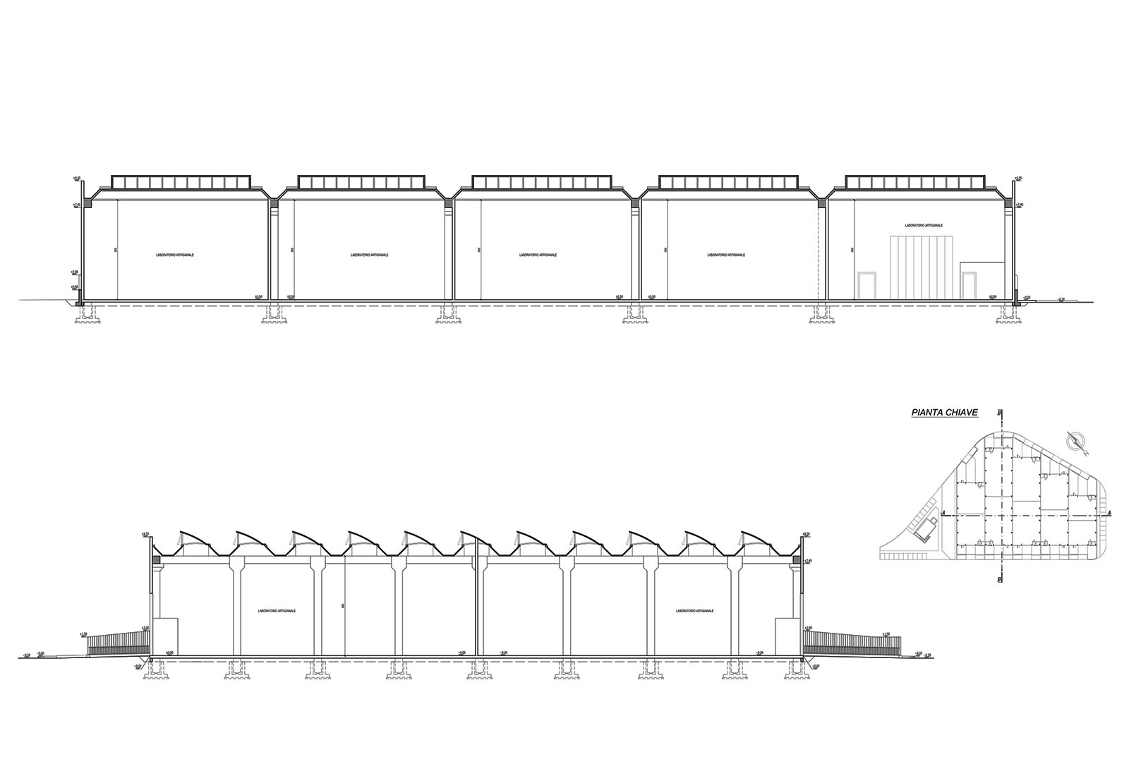 Crafts buildings in Macherio - Second block sections