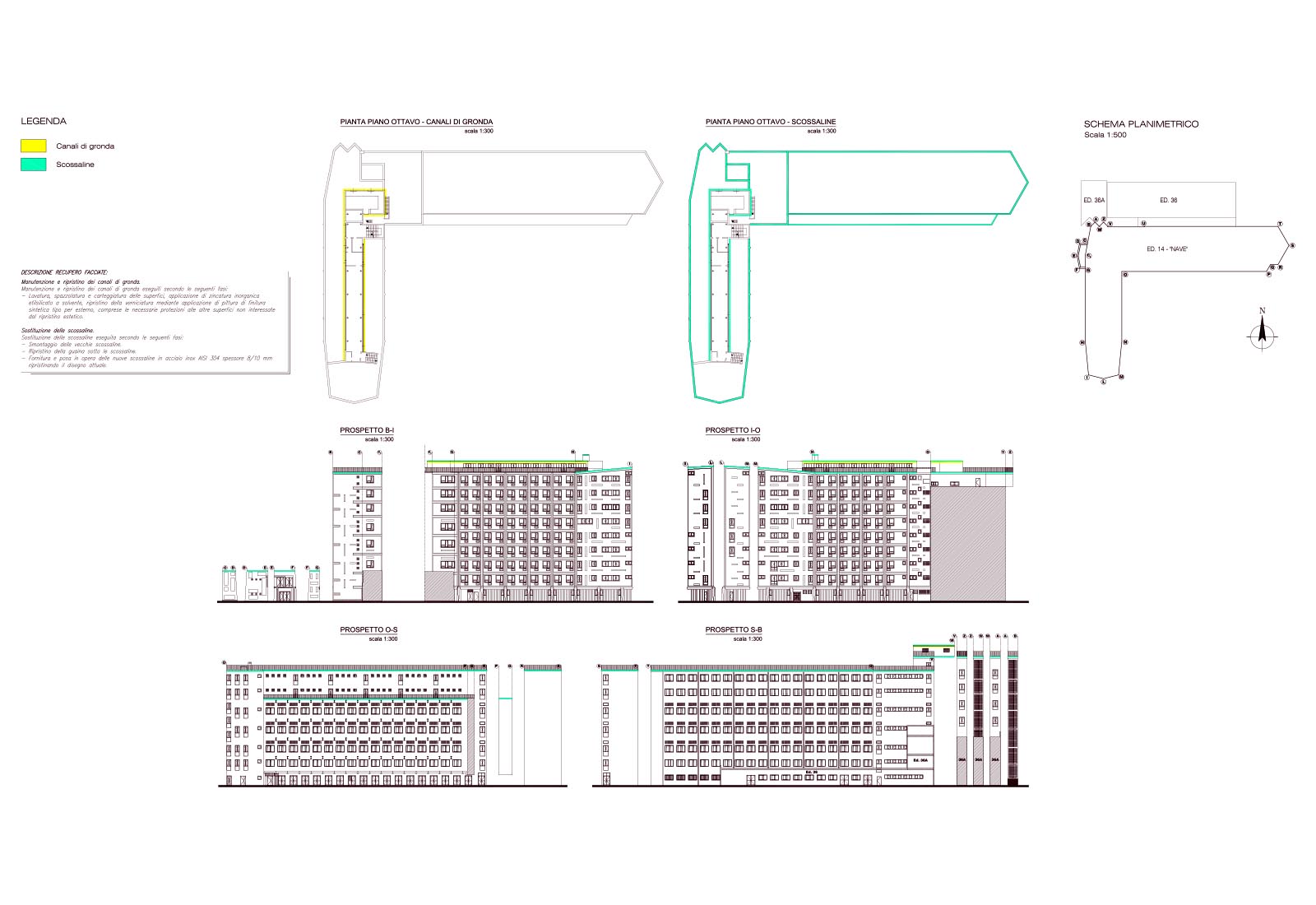 Building 14 Politecnico di Milano - Facade restoration – flashings