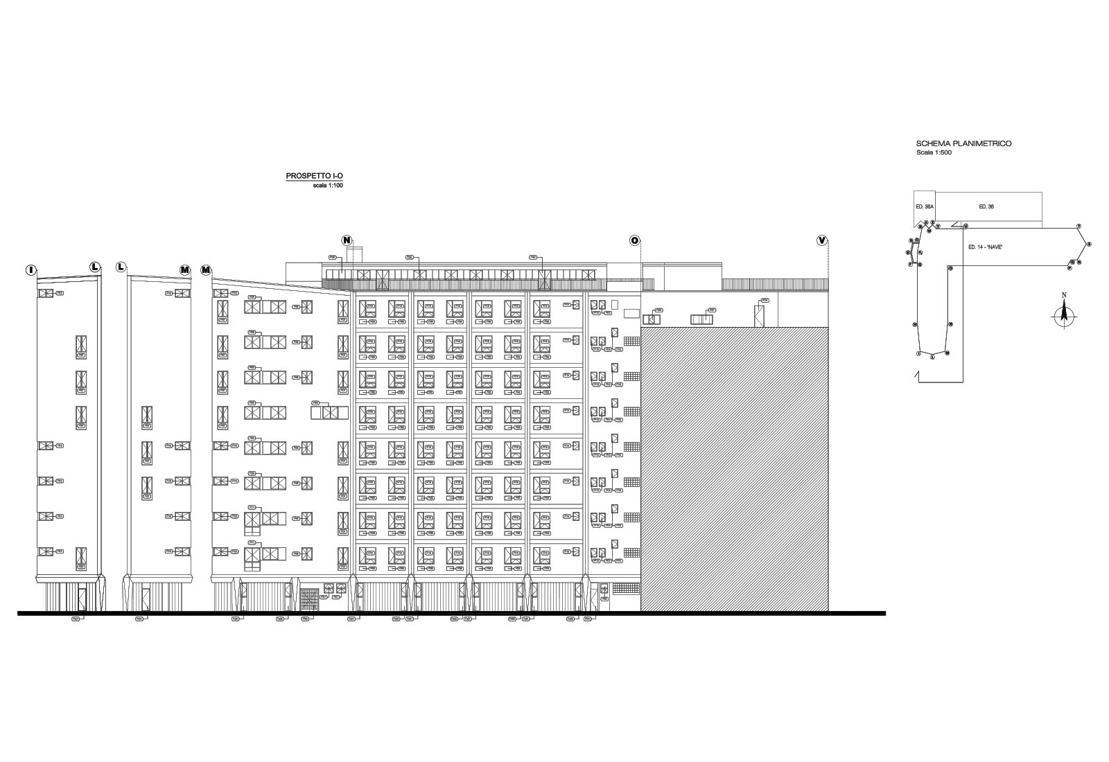 Building 14 Politecnico di Milano - Window replacement - Elevation 2