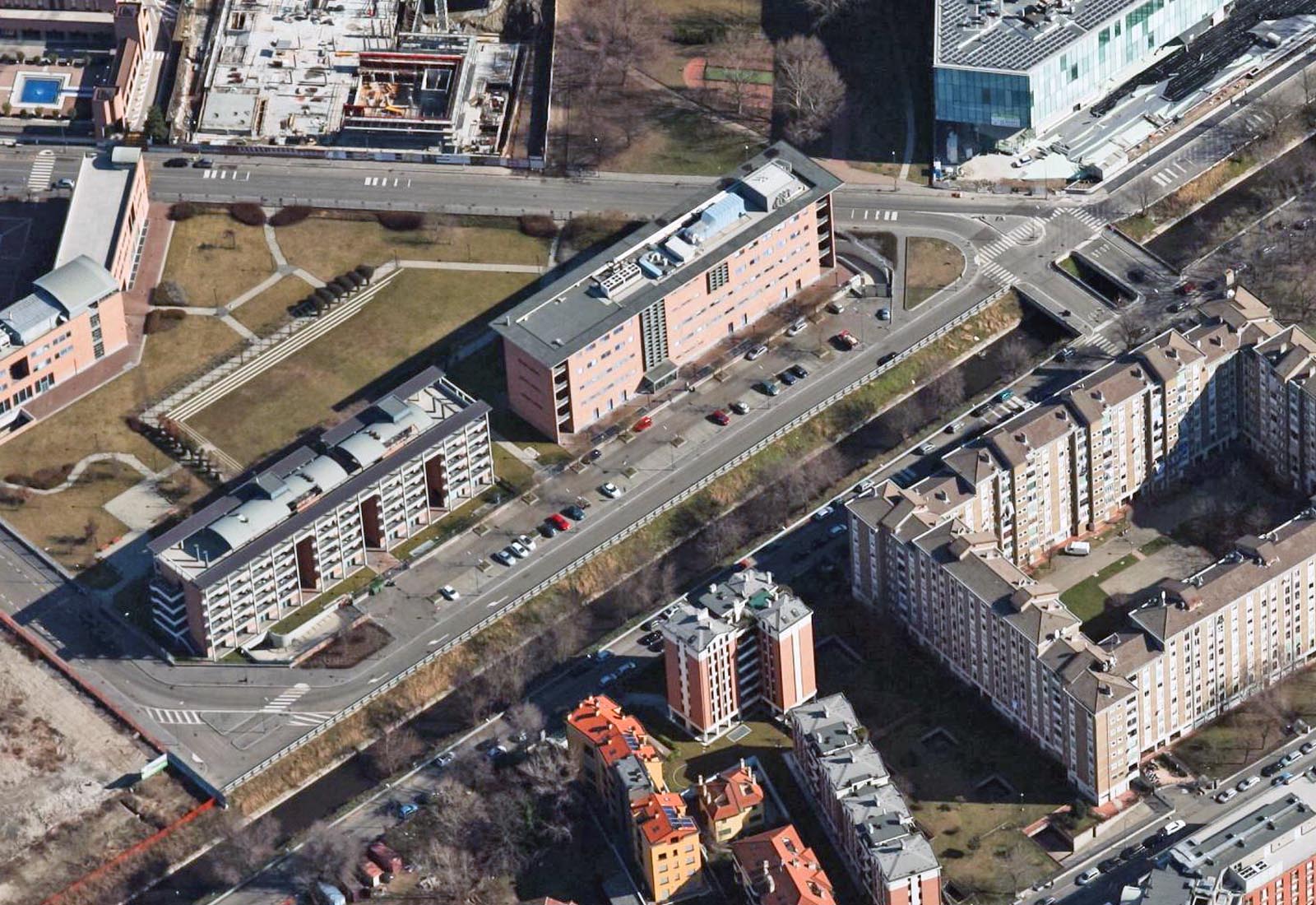 Urbanizzazioni IULM - Vista aerea di via Santander