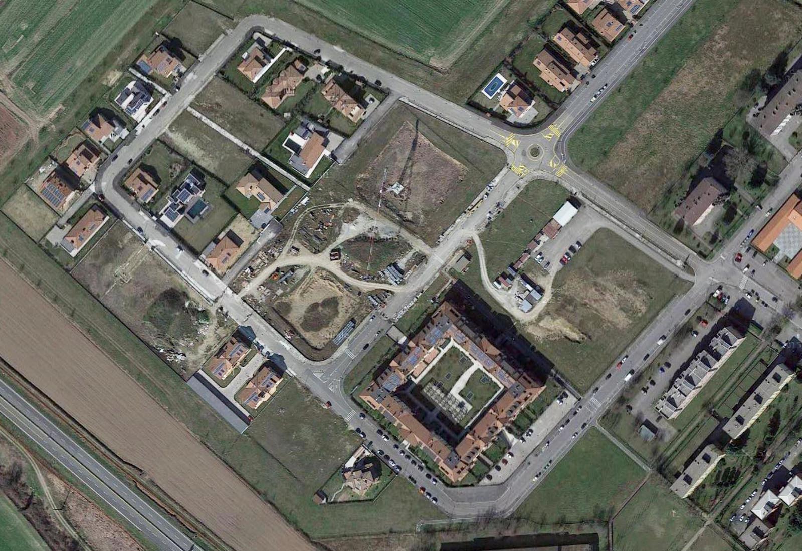 Urbanizzazioni Pavia - Vista aerea zenitale