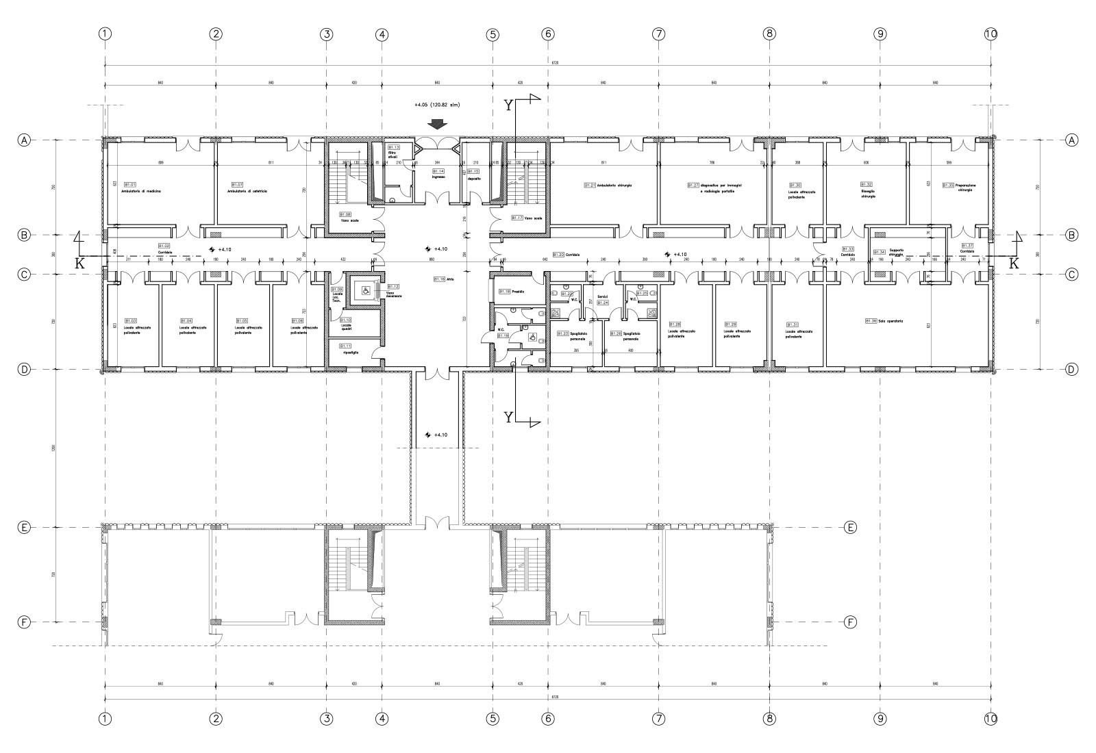 Faculty of Veterinary in Matelica - First floor plan building B