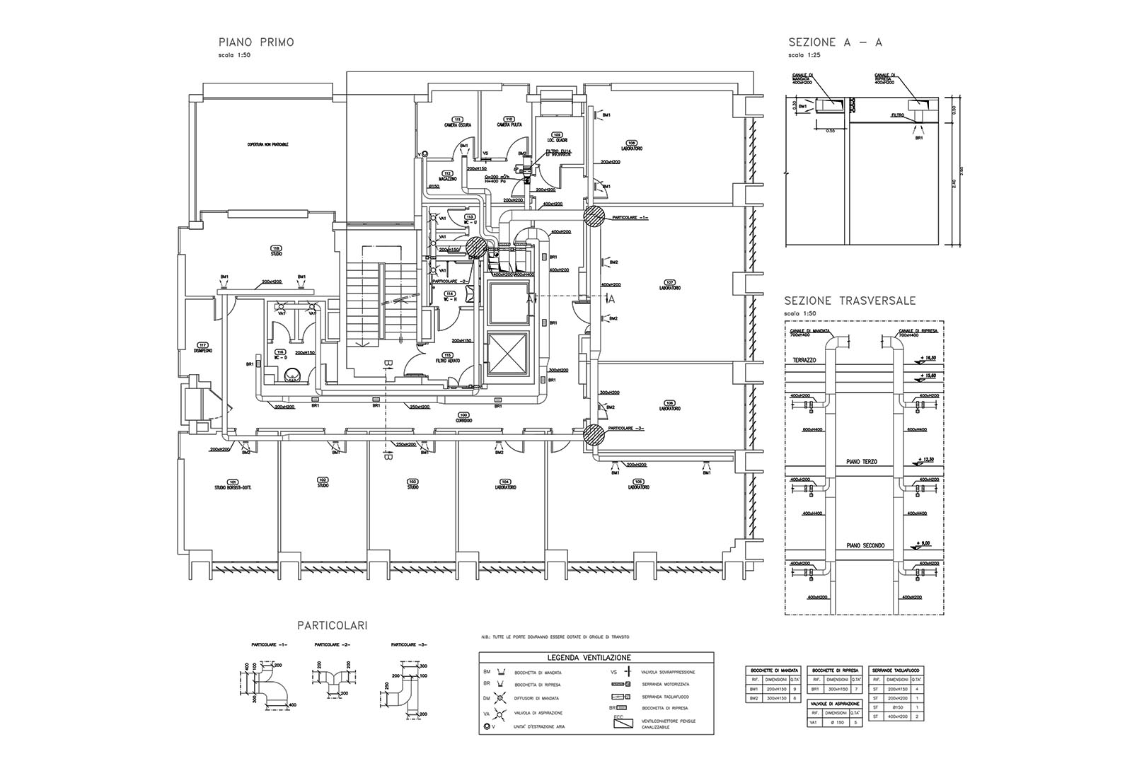 Building 24 Politecnico di Milano - First floor air conditioning system